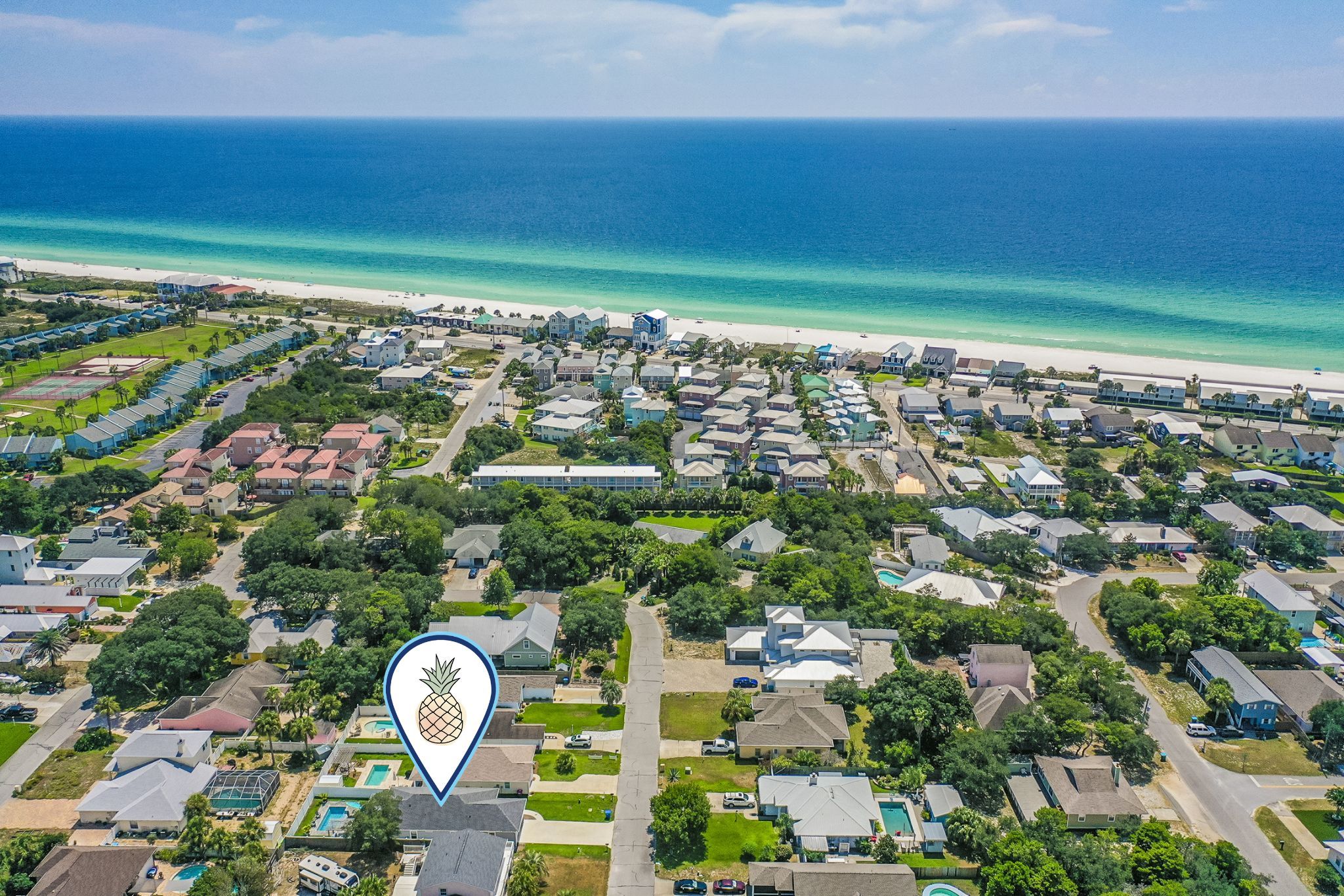 Sand's Hideaway Aerial View