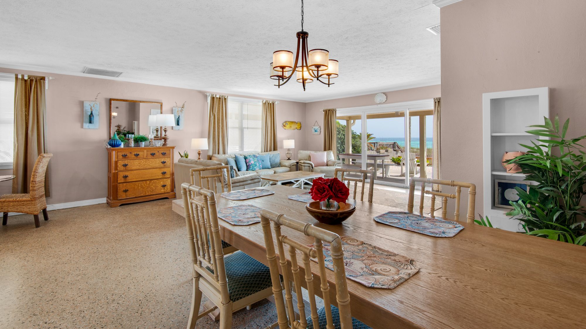 Fun Home Dining Table and Living Area