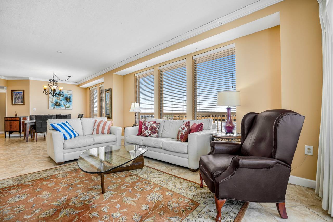 Seychelles 601 Living Area with Gulf Views Seychelles 601 Living Area with Gulf Views