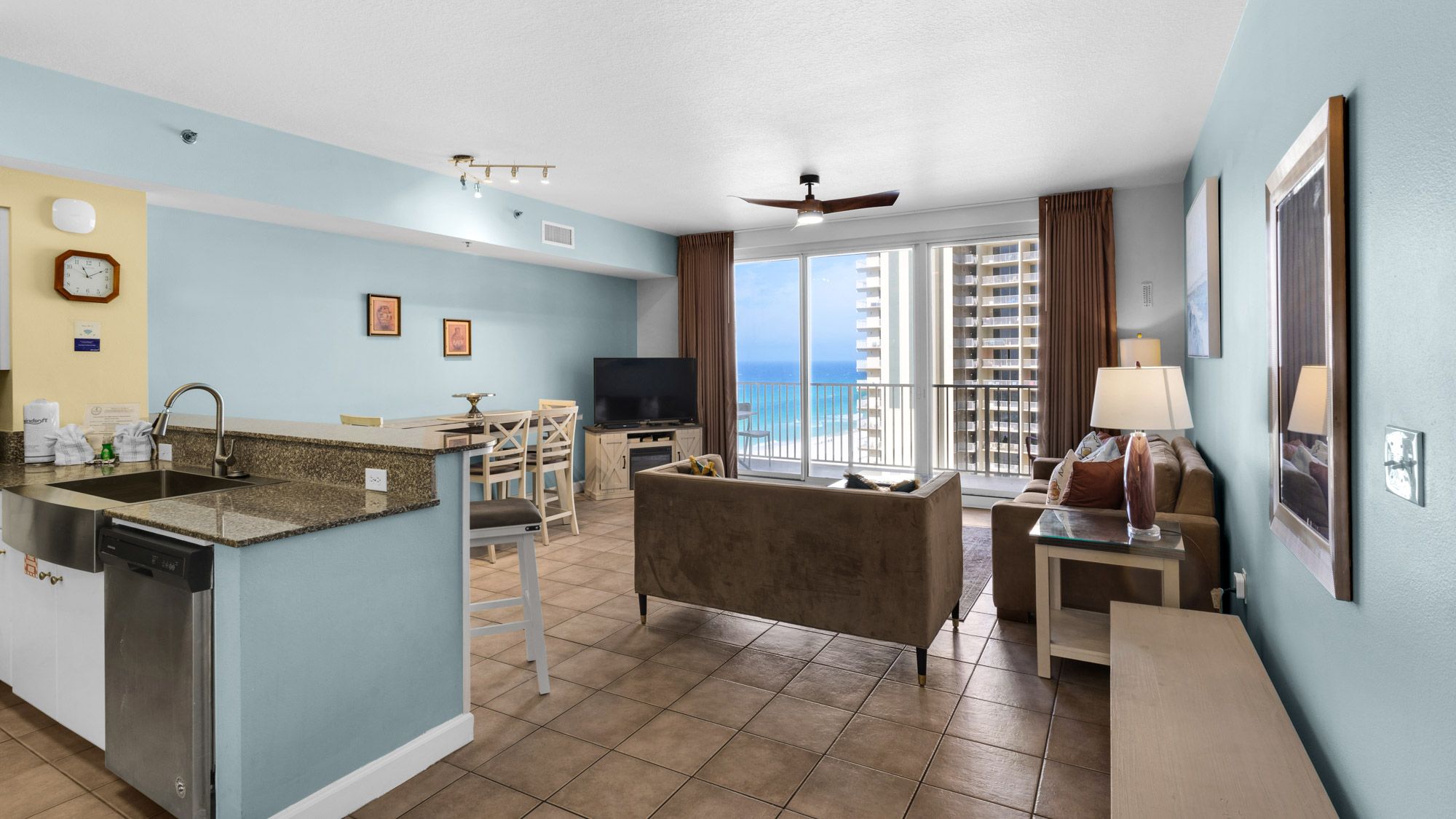 Shores of Panama 1125 Kitchen to Living Area