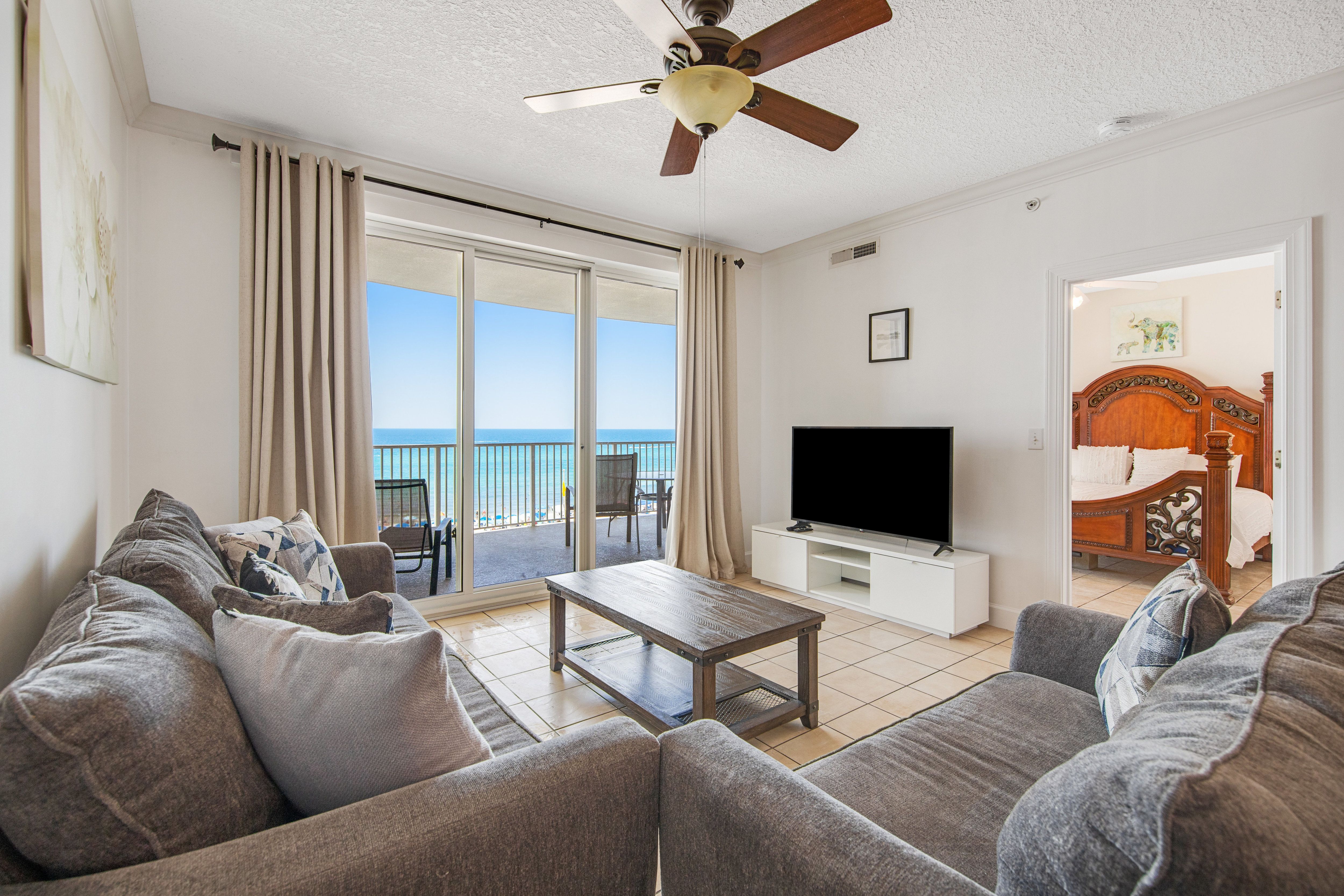 Ocean Villa 502 Living Area with spectacular Gulf Views