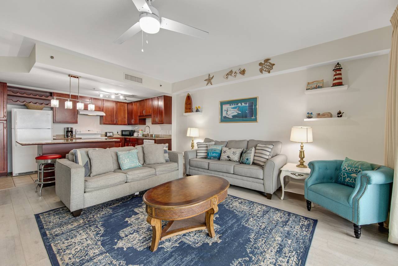 Laketown Wharf 1816 Living Area and Kitchen Laketown Wharf 1816 Living Area and Kitchen