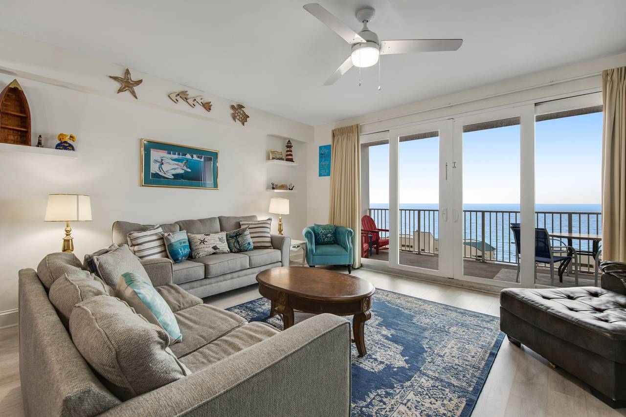 Laketown Wharf 1816 Living Area with Gulf Views Laketown Wharf 1816 Living Area with Gulf Views