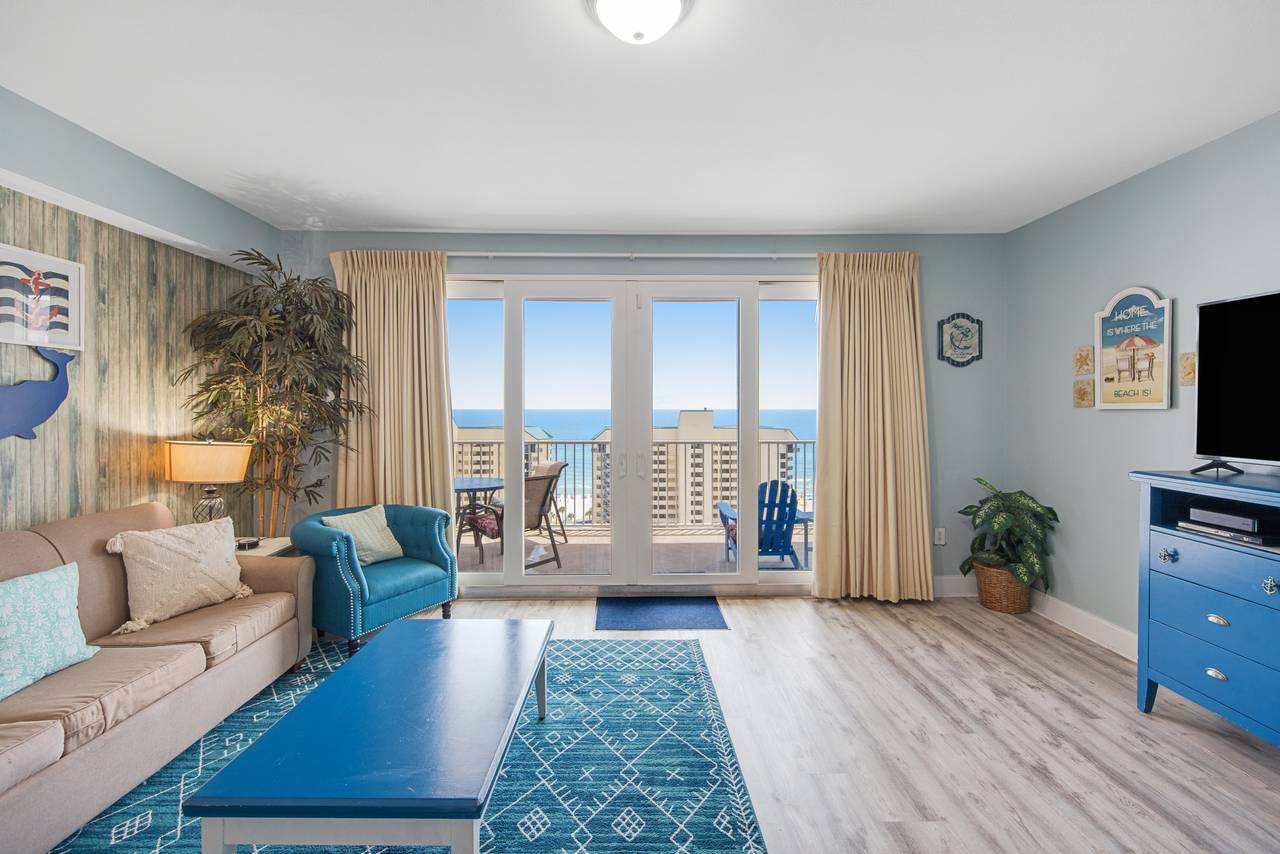 Laketown Wharf 1316 Living Area with Gulf Views Laketown Wharf 1316 Living Area with Gulf Views