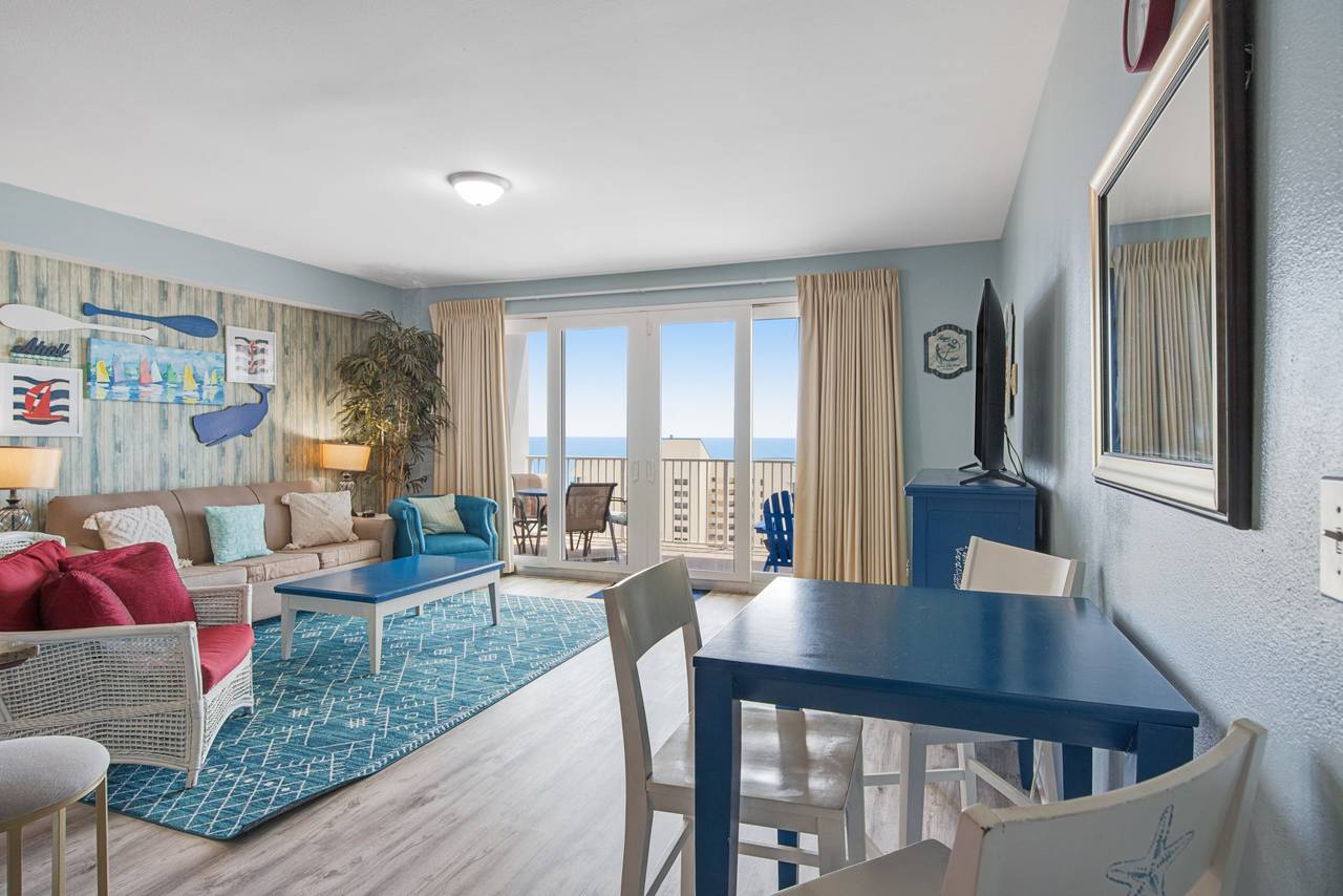 Laketown Wharf 1316 Living Area with Gulf Views Laketown Wharf 1316 Living Area with Gulf Views