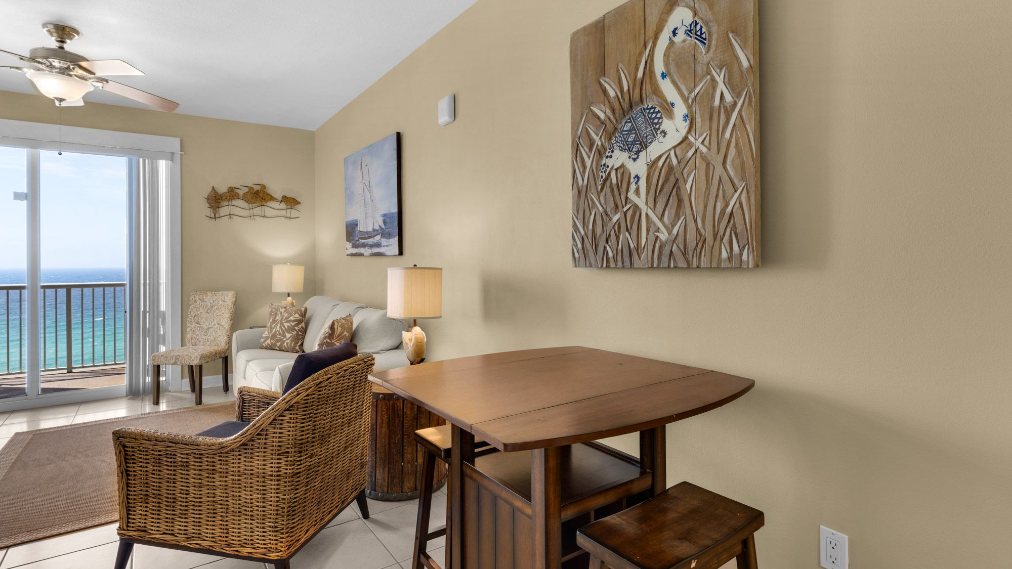 Grand Panama 1-1006 Dining into Living area w/ Gulf views