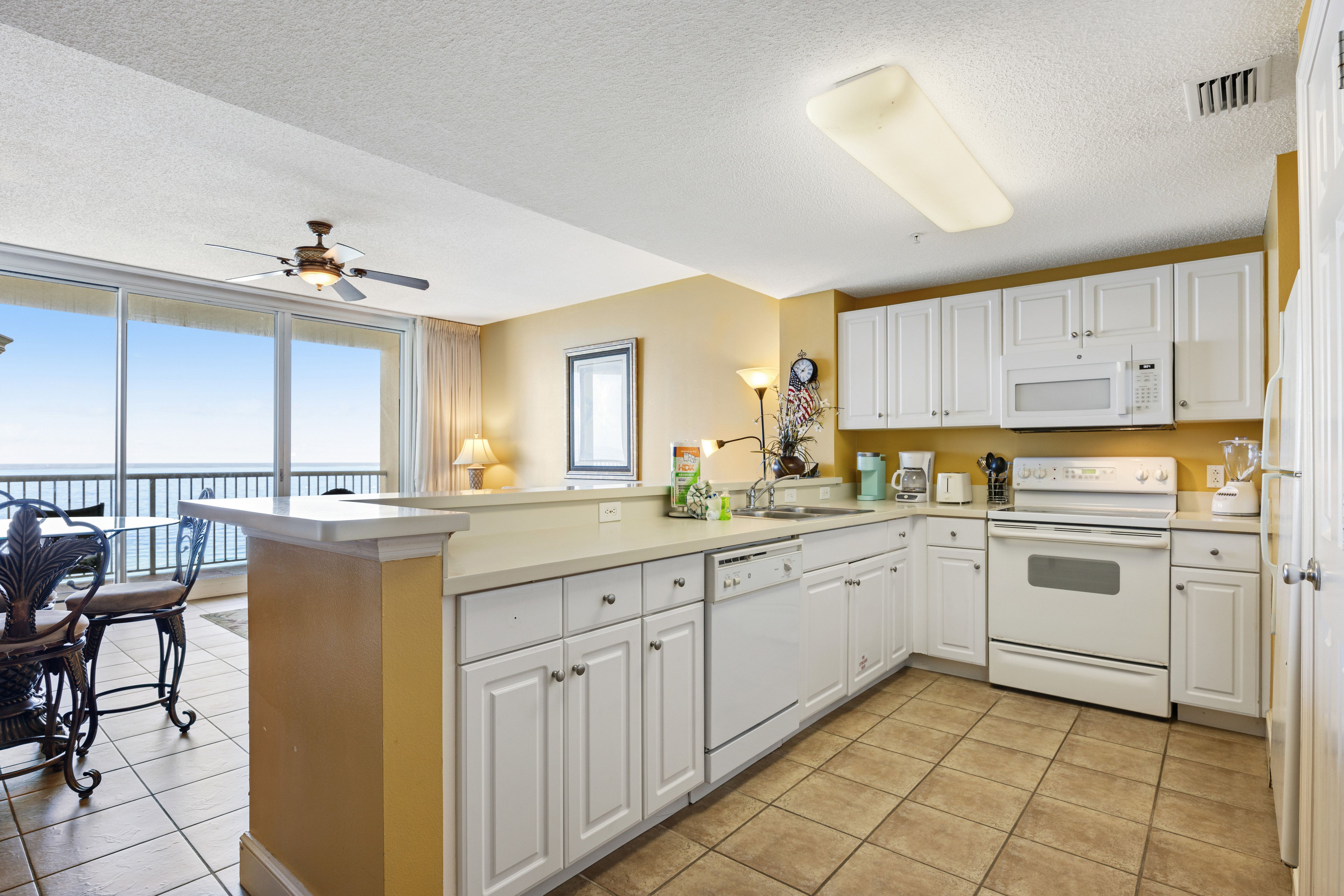 Majestic Tower 1-1306 Kitchen with Gulf View