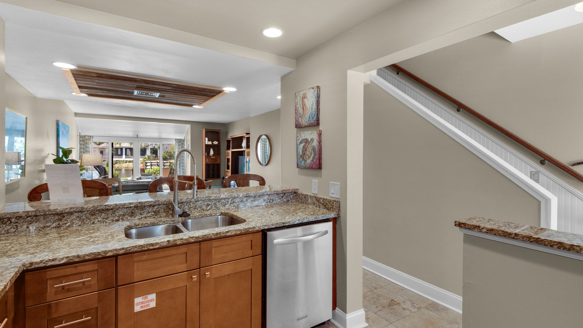 Beachwalk Villas 5052 Kitchen into Upstairs