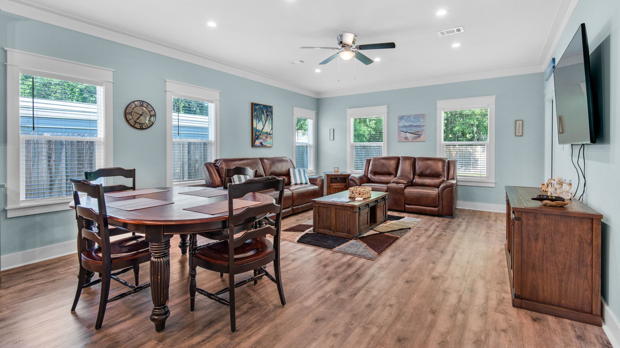 Boat and Beach Dining Table and Living Area