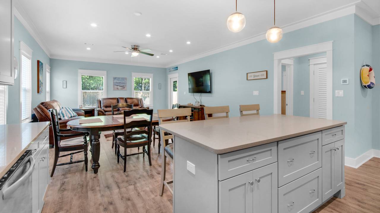 Boat and Beach Kitchen and Living Area Boat and Beach Kitchen and Living Area