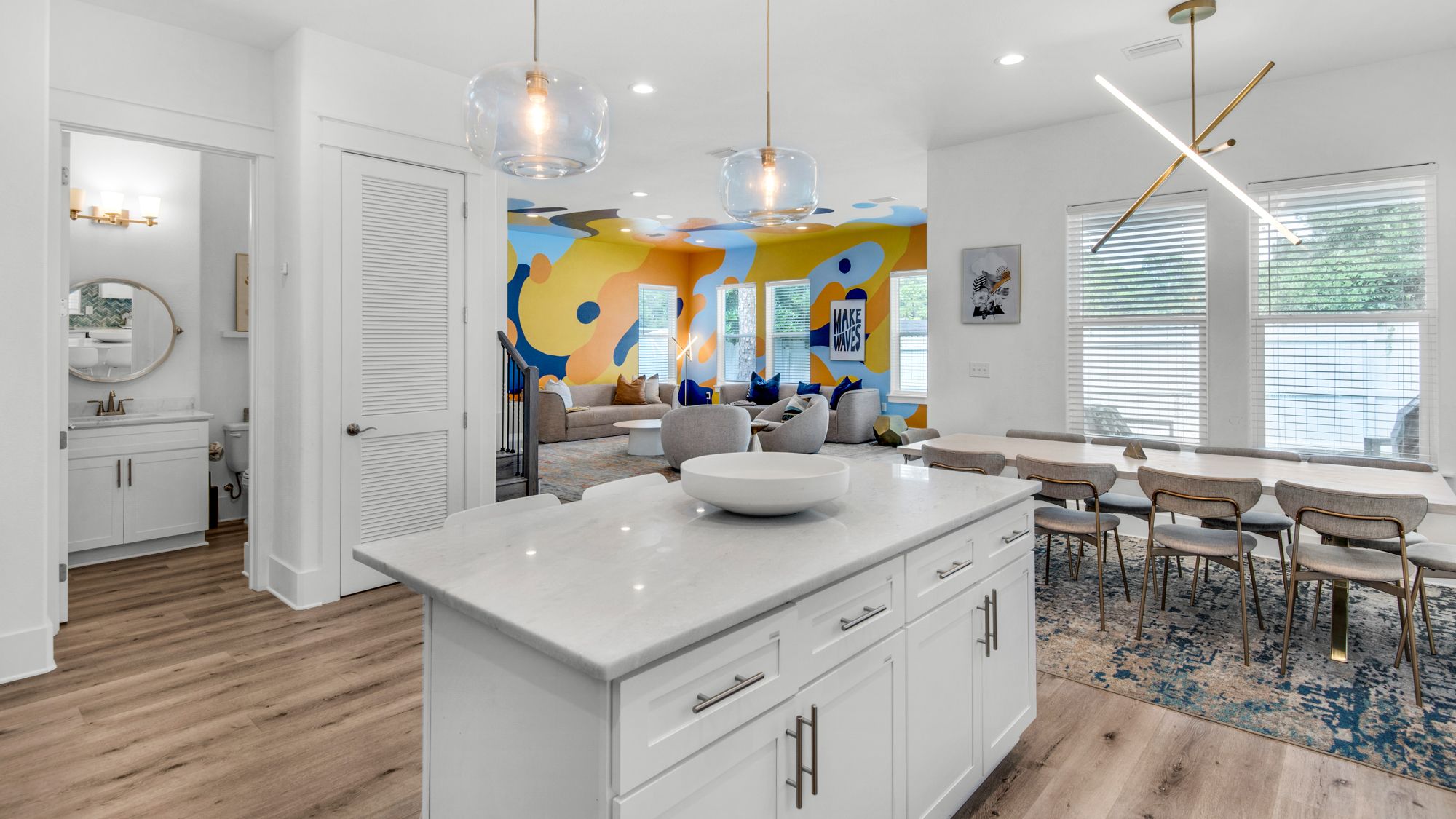 Sea La Vie Kitchen, Dining Table, and Living Area