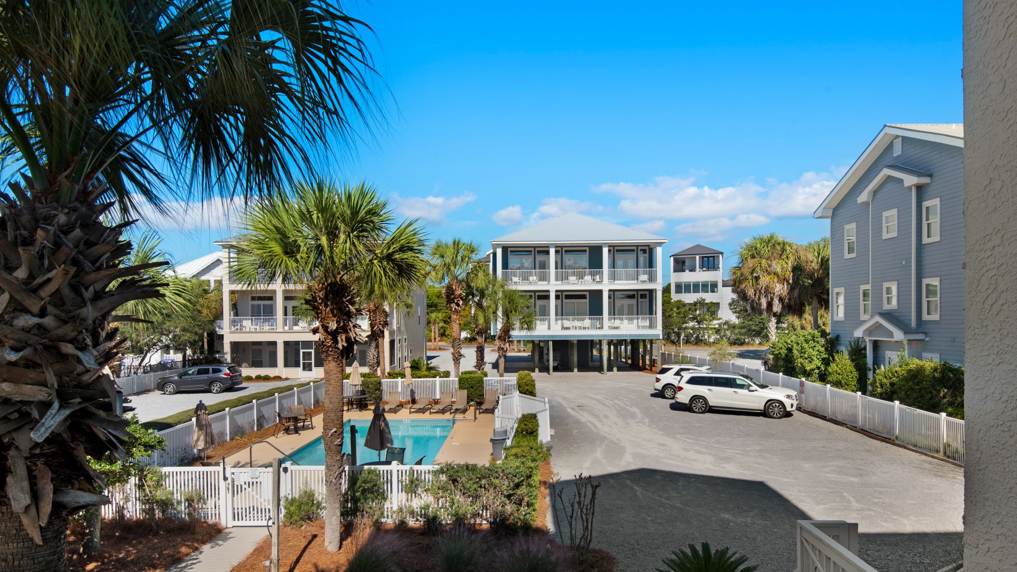 Turtle Beach View of Pool from Front Balcony
