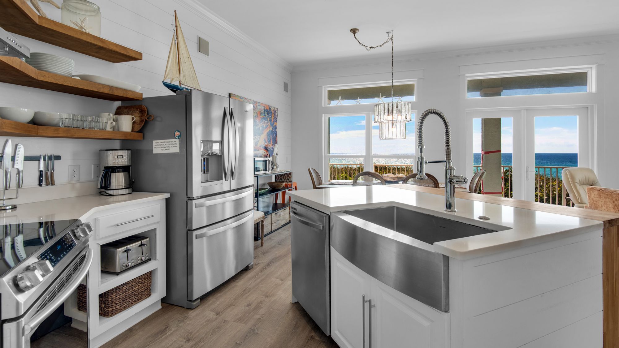 Turtle Beach Kitchen with Gulf View