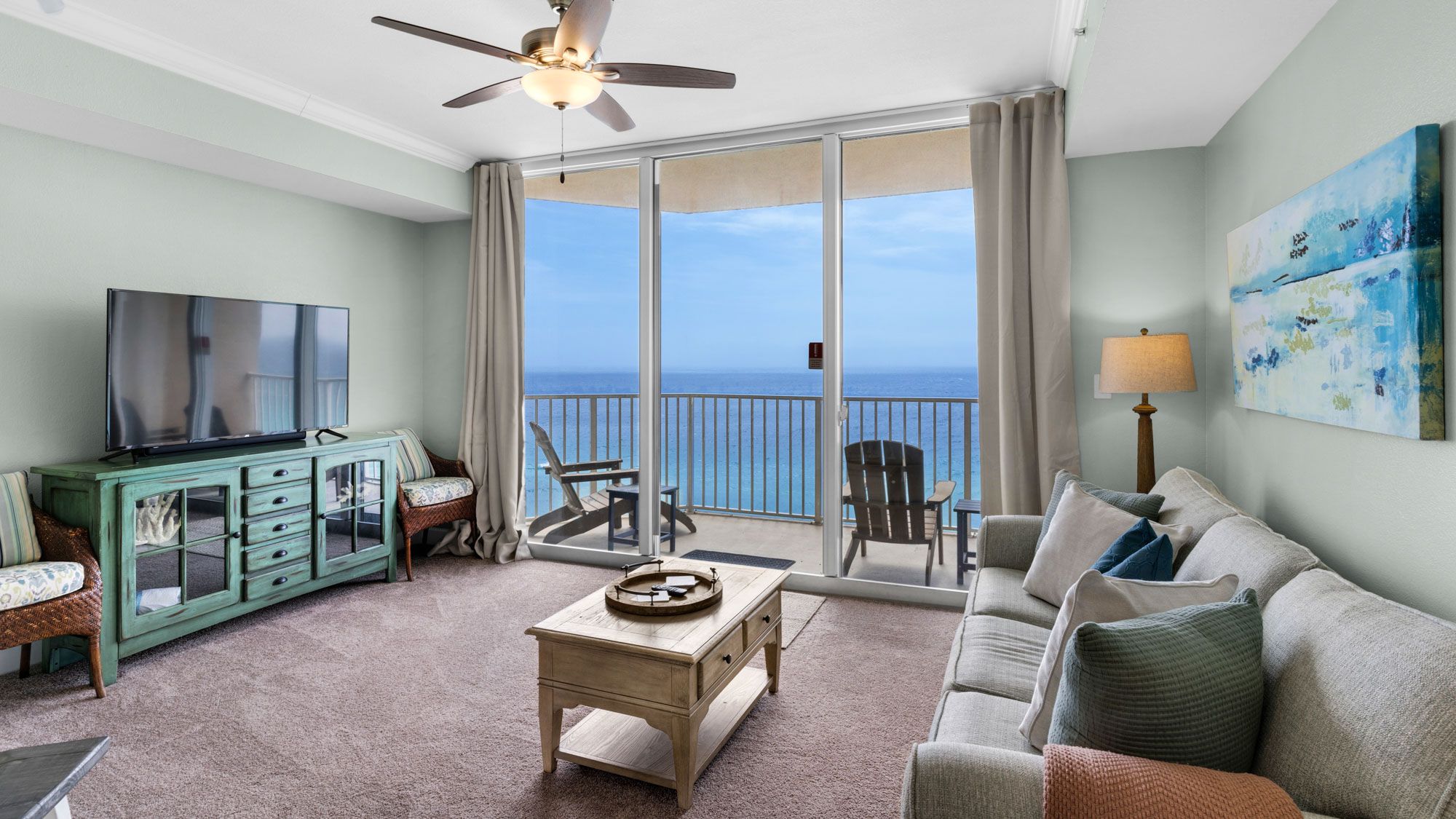 Tidewater 1416 Living Area w/ Gulf views