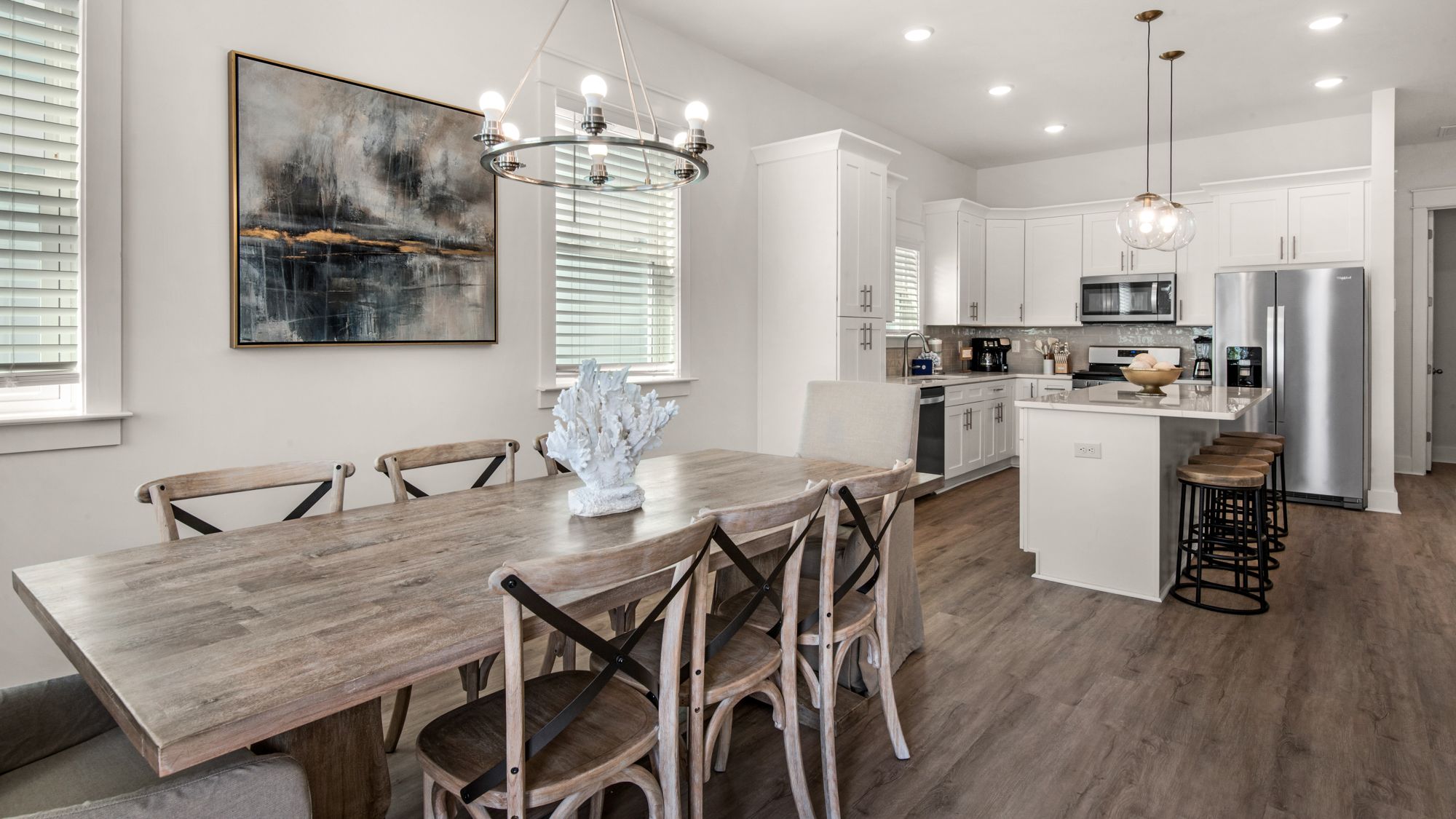Serene Stay on 30A Dining Table and Kitchen