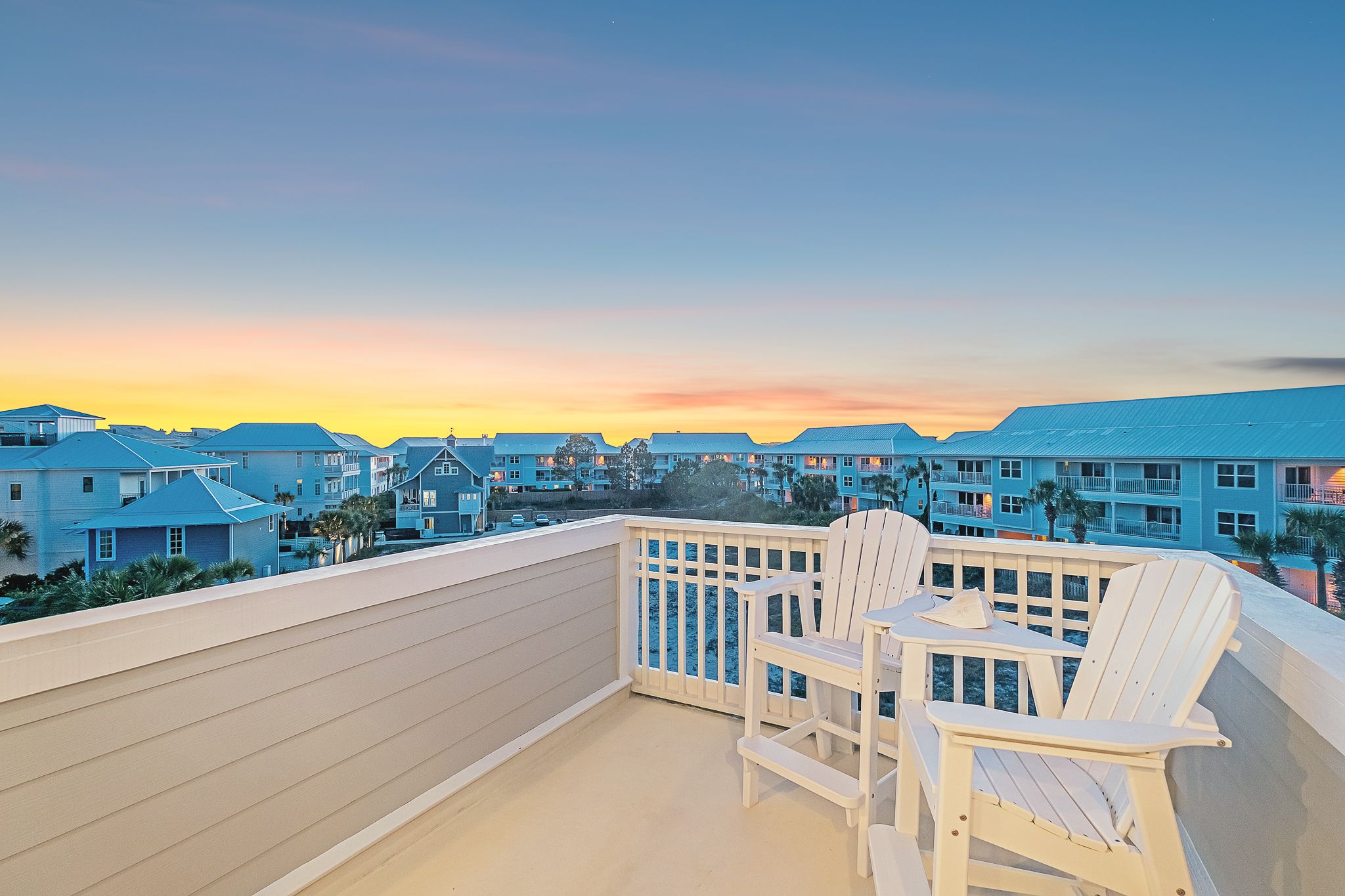 Endless Summer Twilight shot of upper balcony