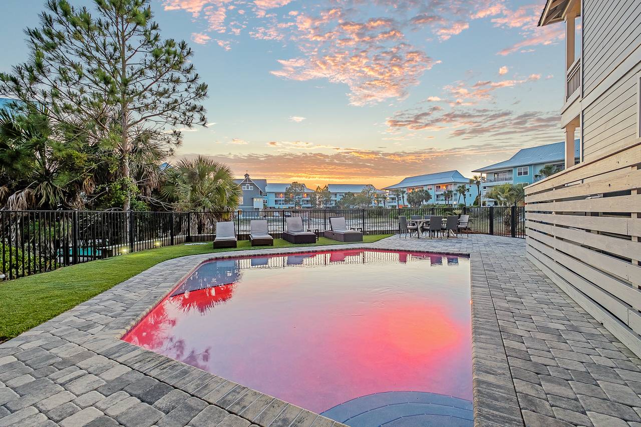Endless Summer Twilight shot of pool Endless Summer Twilight shot of pool