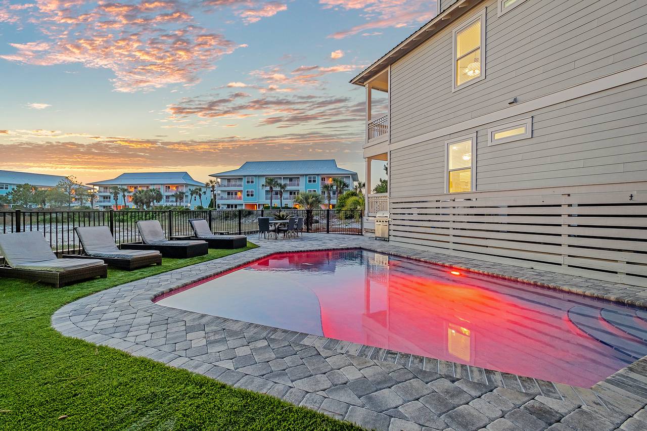 Endless Summer Twilight shot of pool Endless Summer Twilight shot of pool