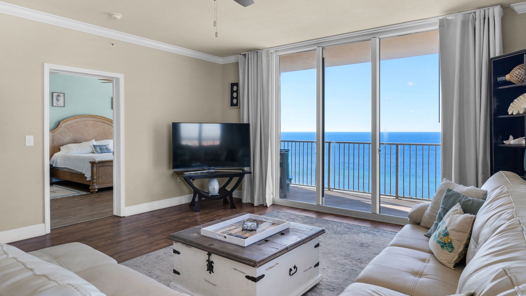 Tidewater 1301 Living Area with Gulf Views