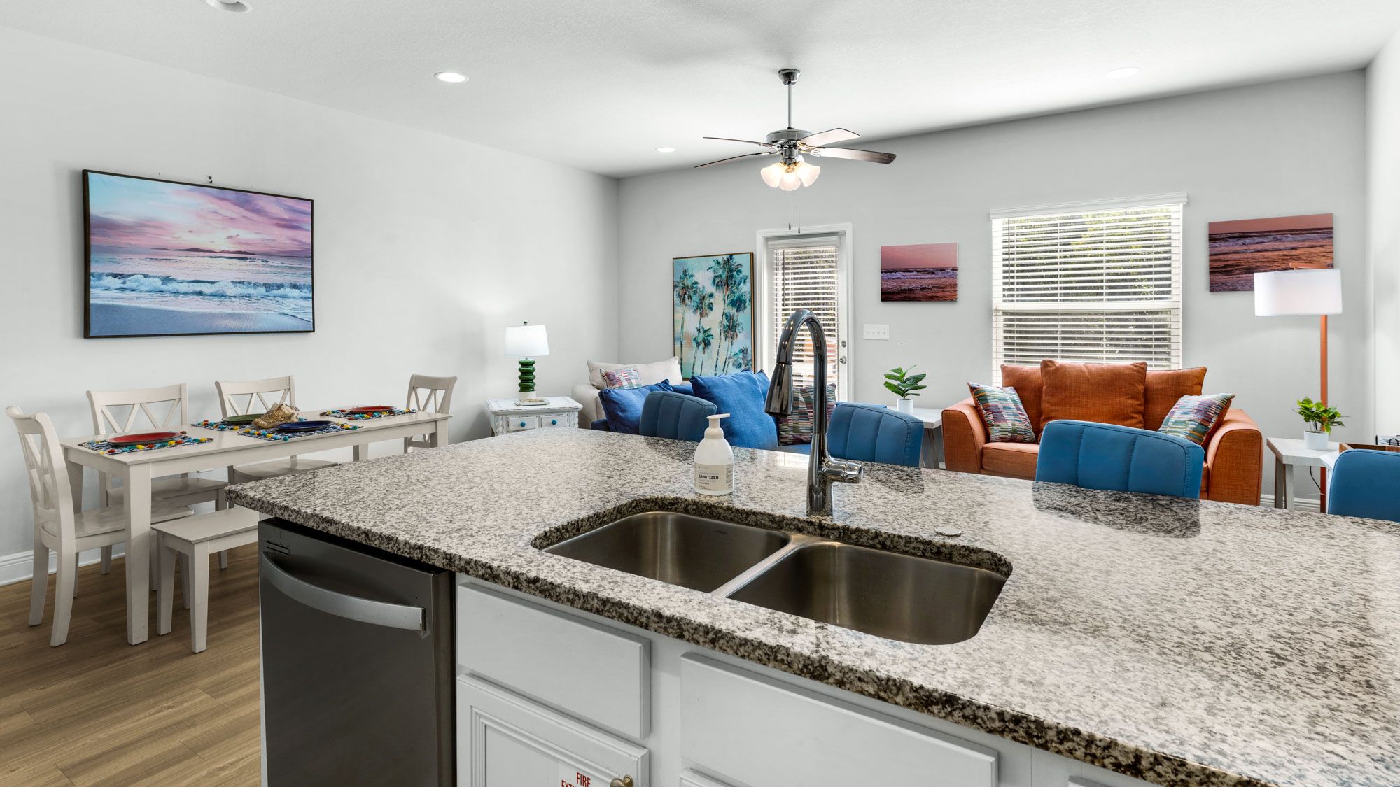 Rae of Sunshine - Kitchen into Dining & Living Area