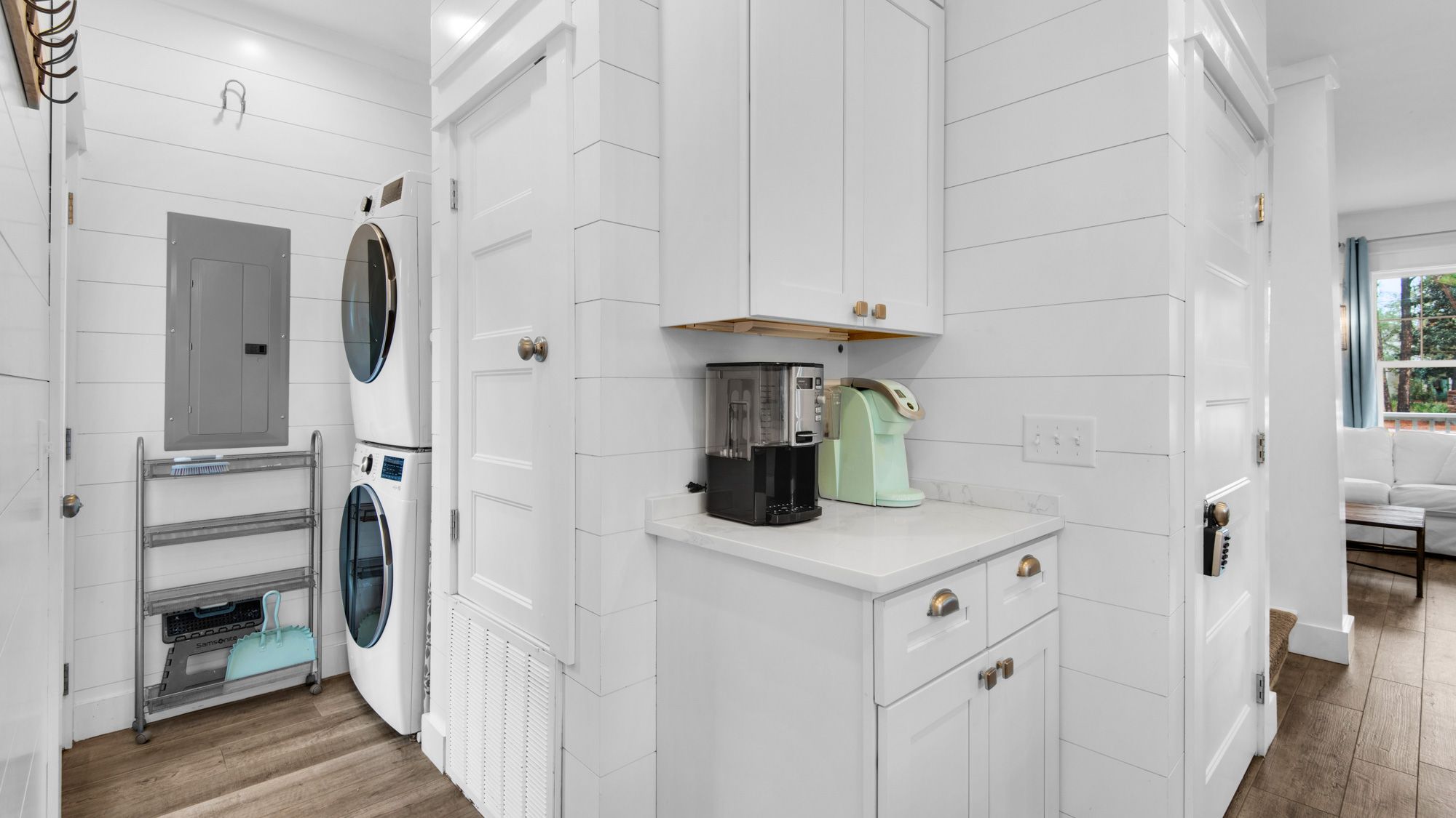 Best of Both Worlds - Coffee Maker & Laundry Area