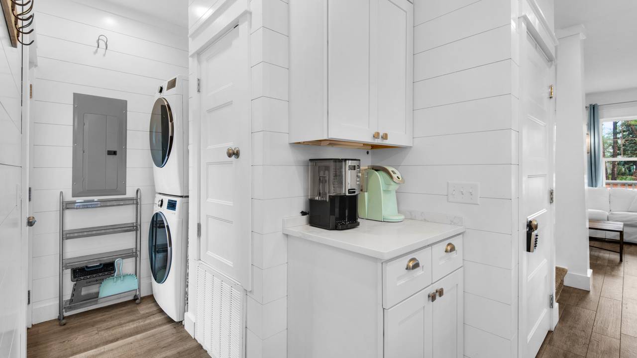 Best of Both Worlds - Coffee Maker & Laundry Area Best of Both Worlds - Coffee Maker & Laundry Area