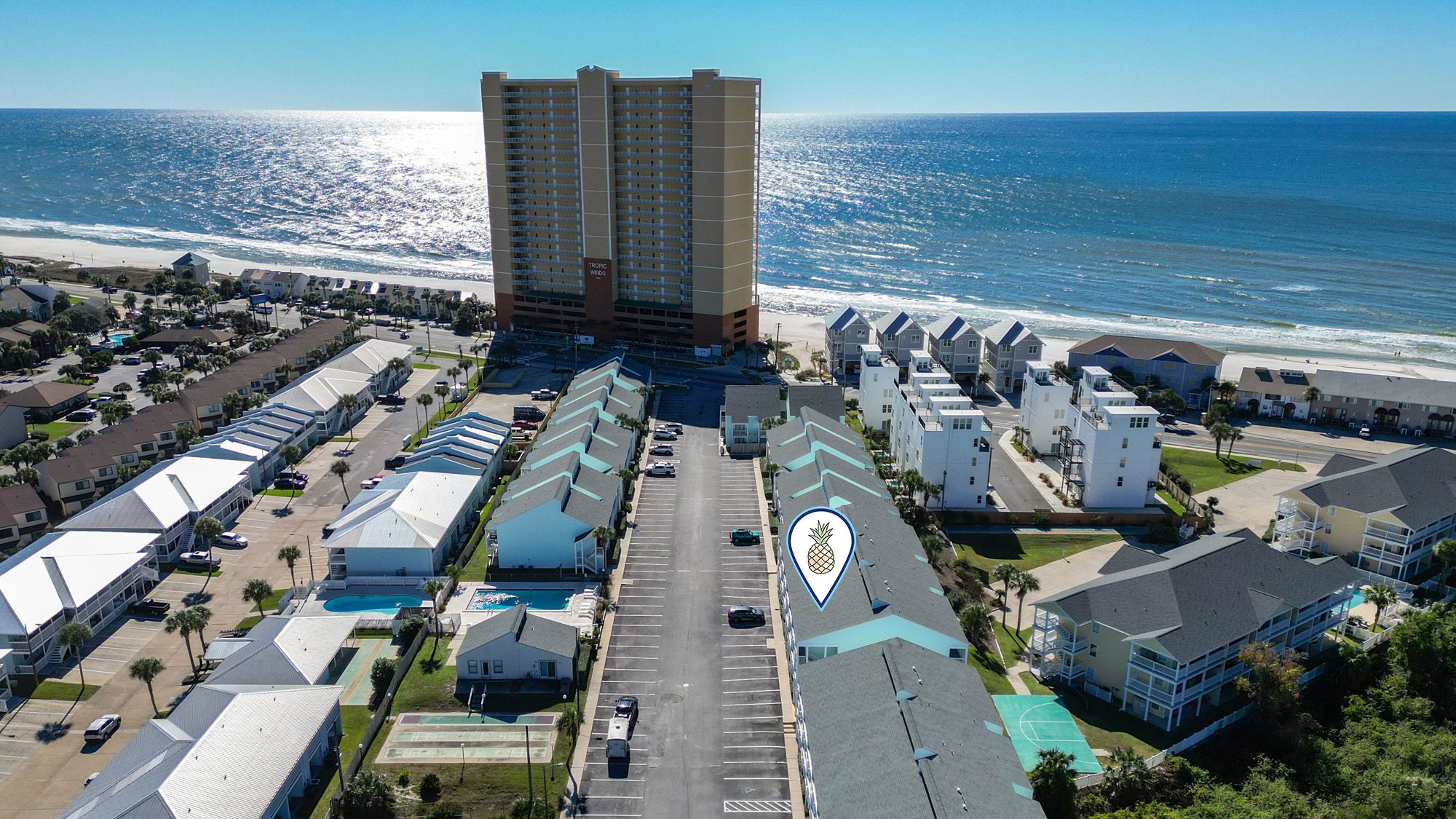 Southwinds Drone Shot ground floor unit