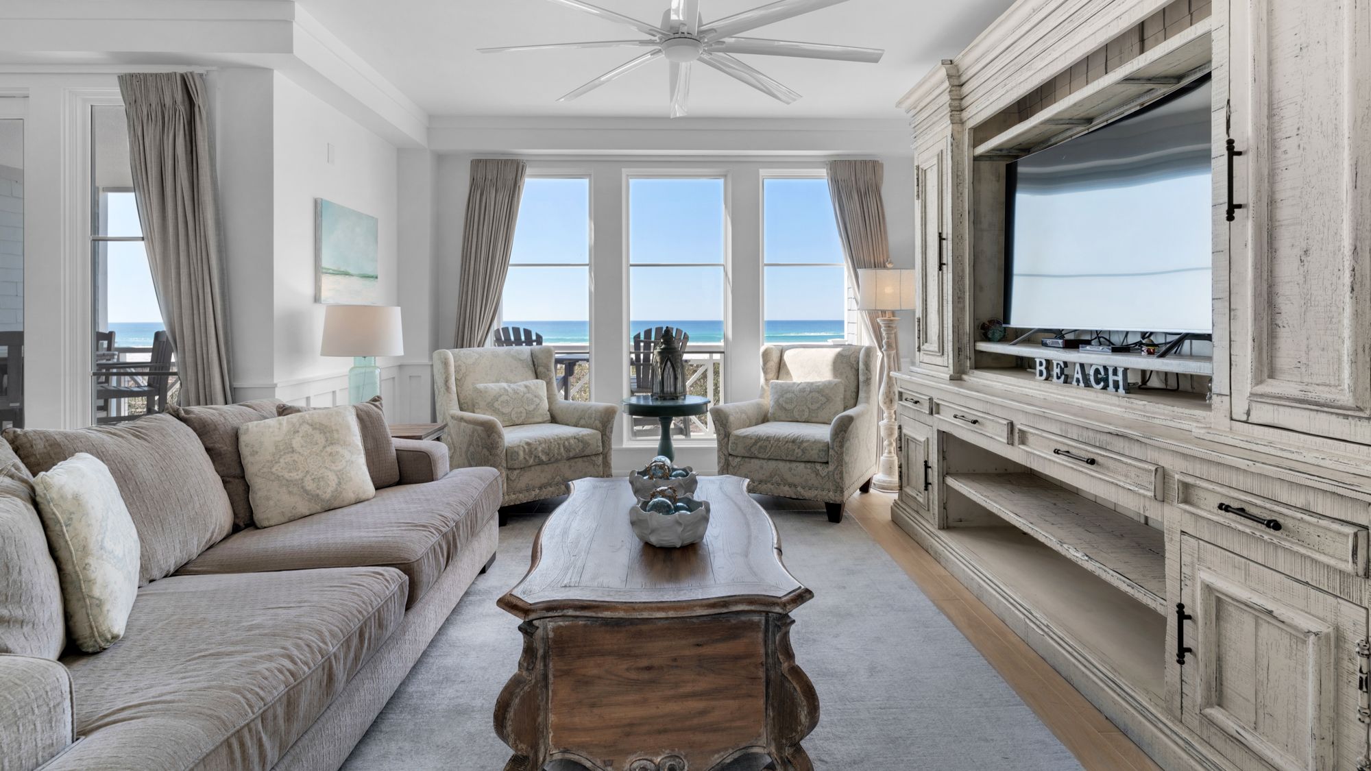 2nd Level Living area with gulf views