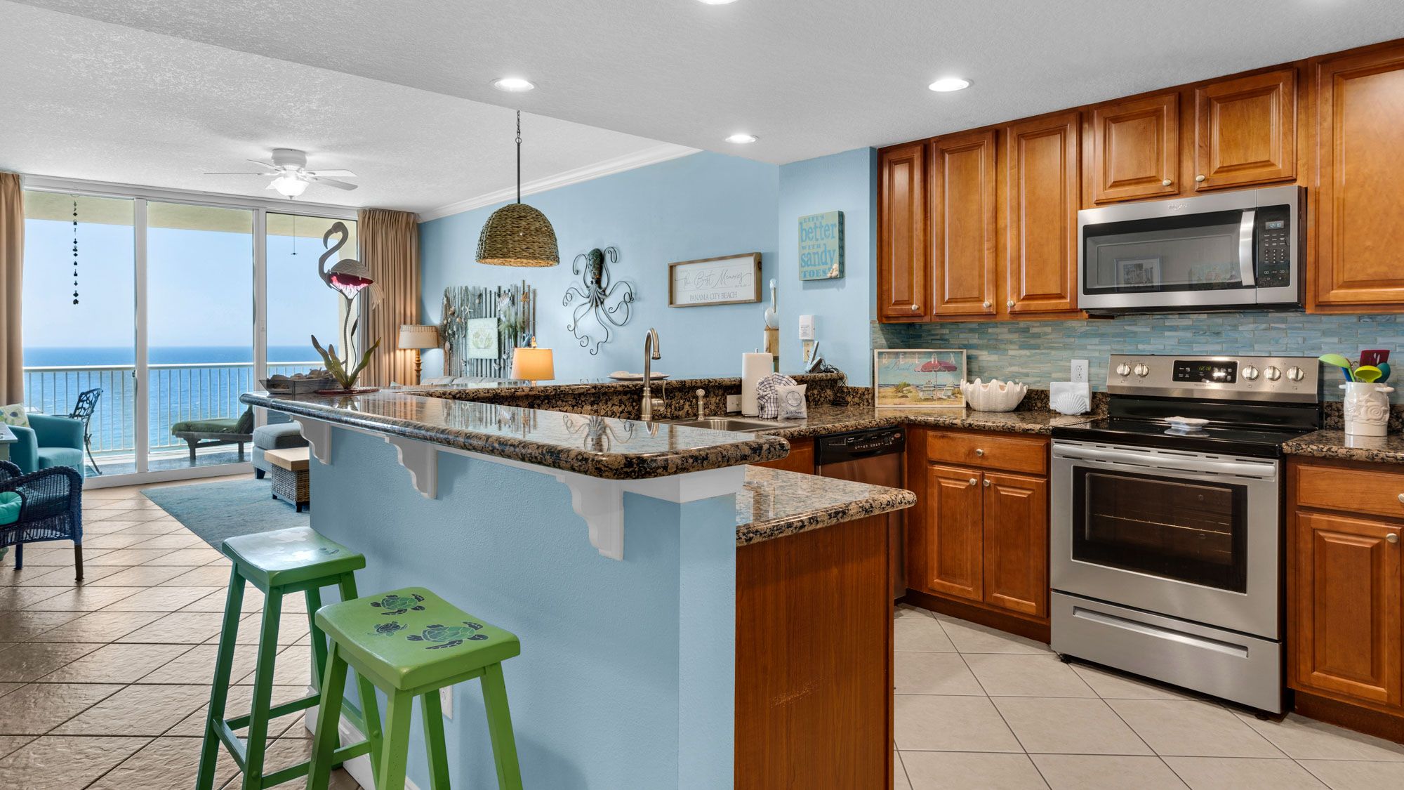 Palazzo 806 Kitchen with Gulf views