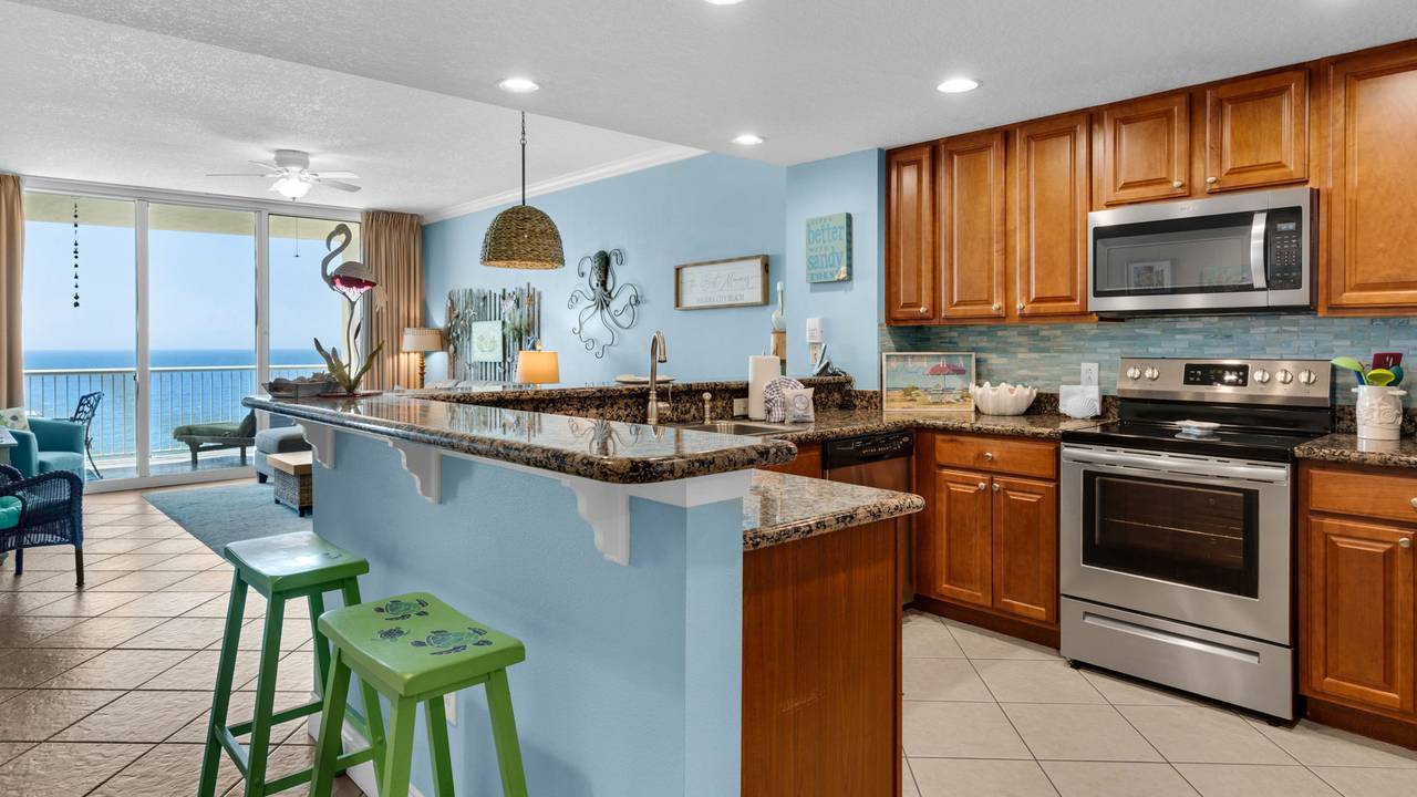 Palazzo 806 Kitchen with Gulf views Palazzo 806 Kitchen with Gulf views