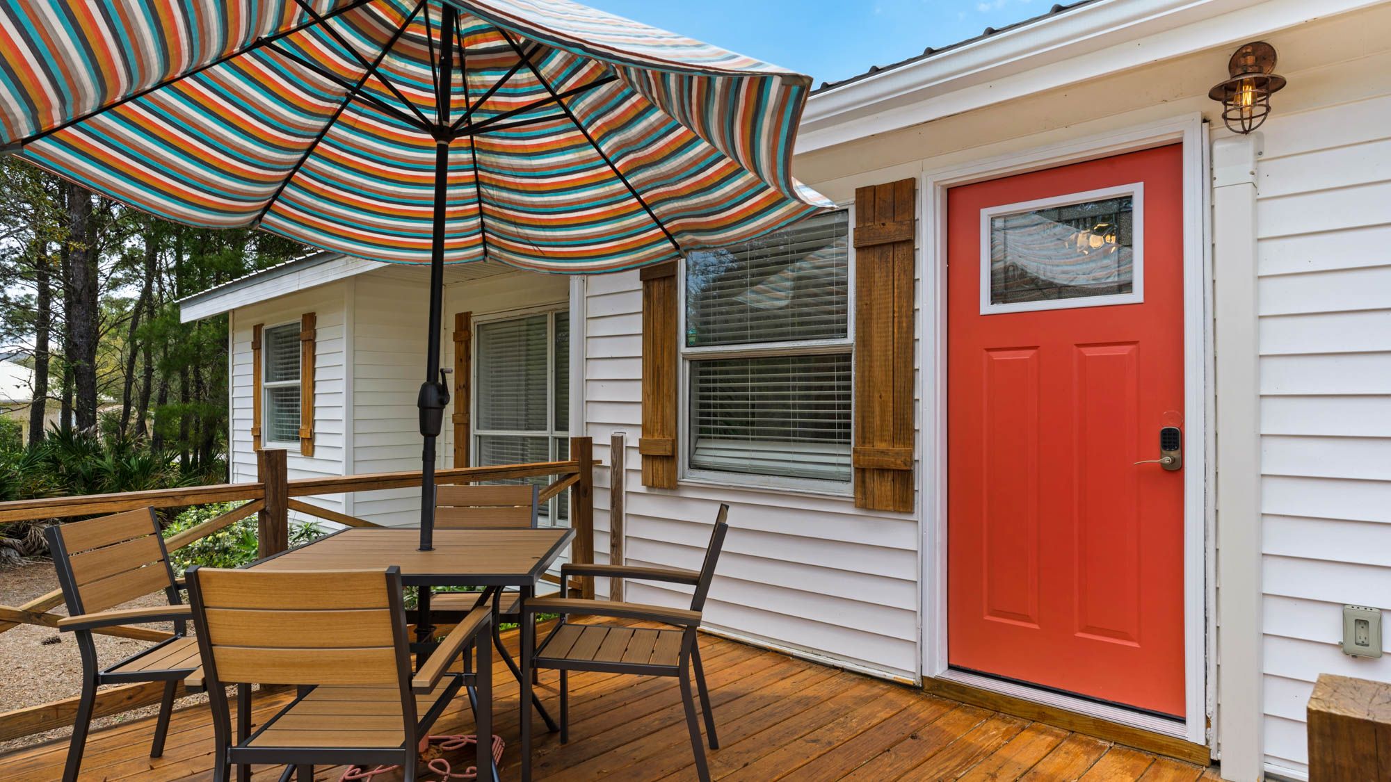 Coastal Charm: Front deck area