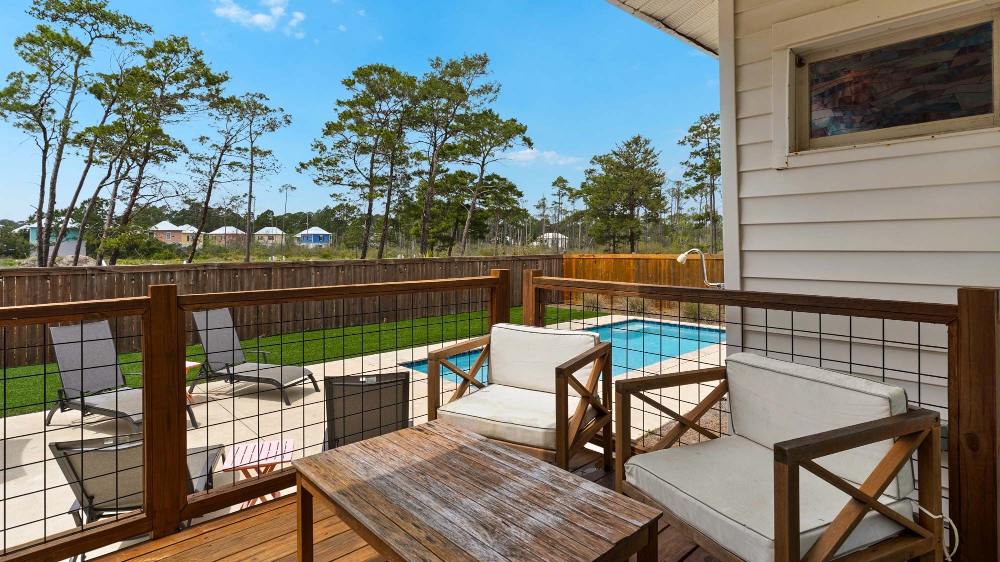 Coastal Charm: Back Deck