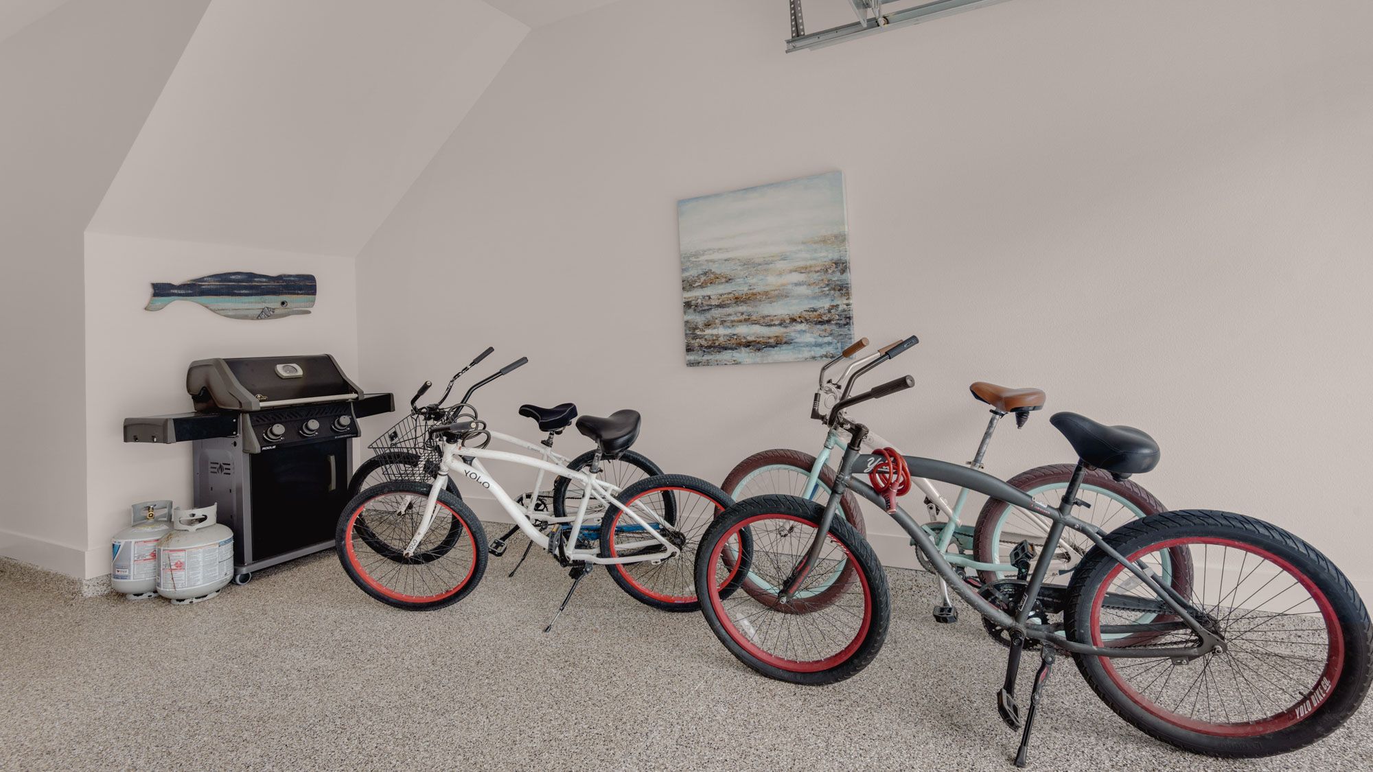 Prominence B - 30 Ray | Garage area w/ private grill and four bi