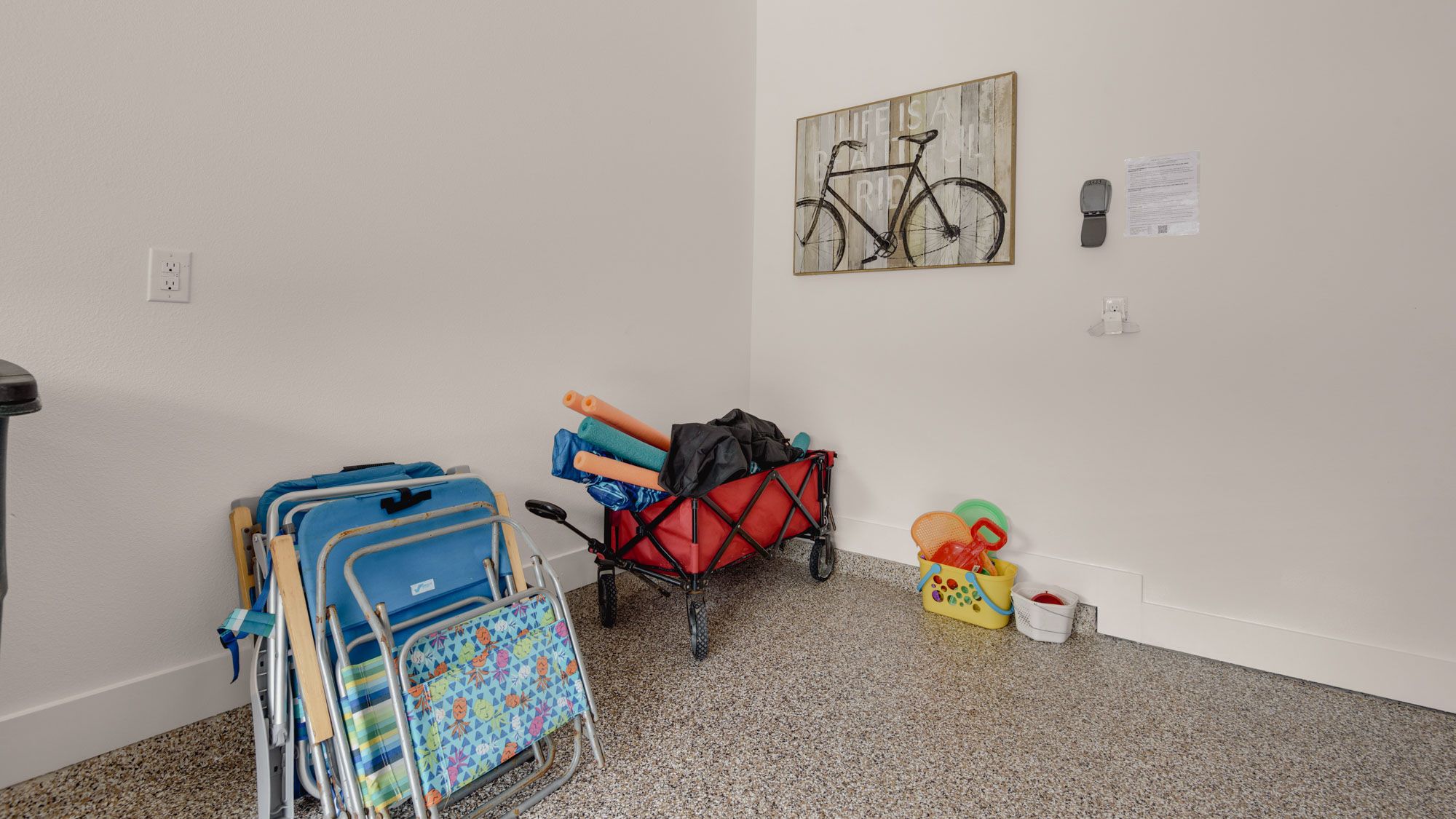 Prominence B - 30 Ray | Garage area w/ beach accessories