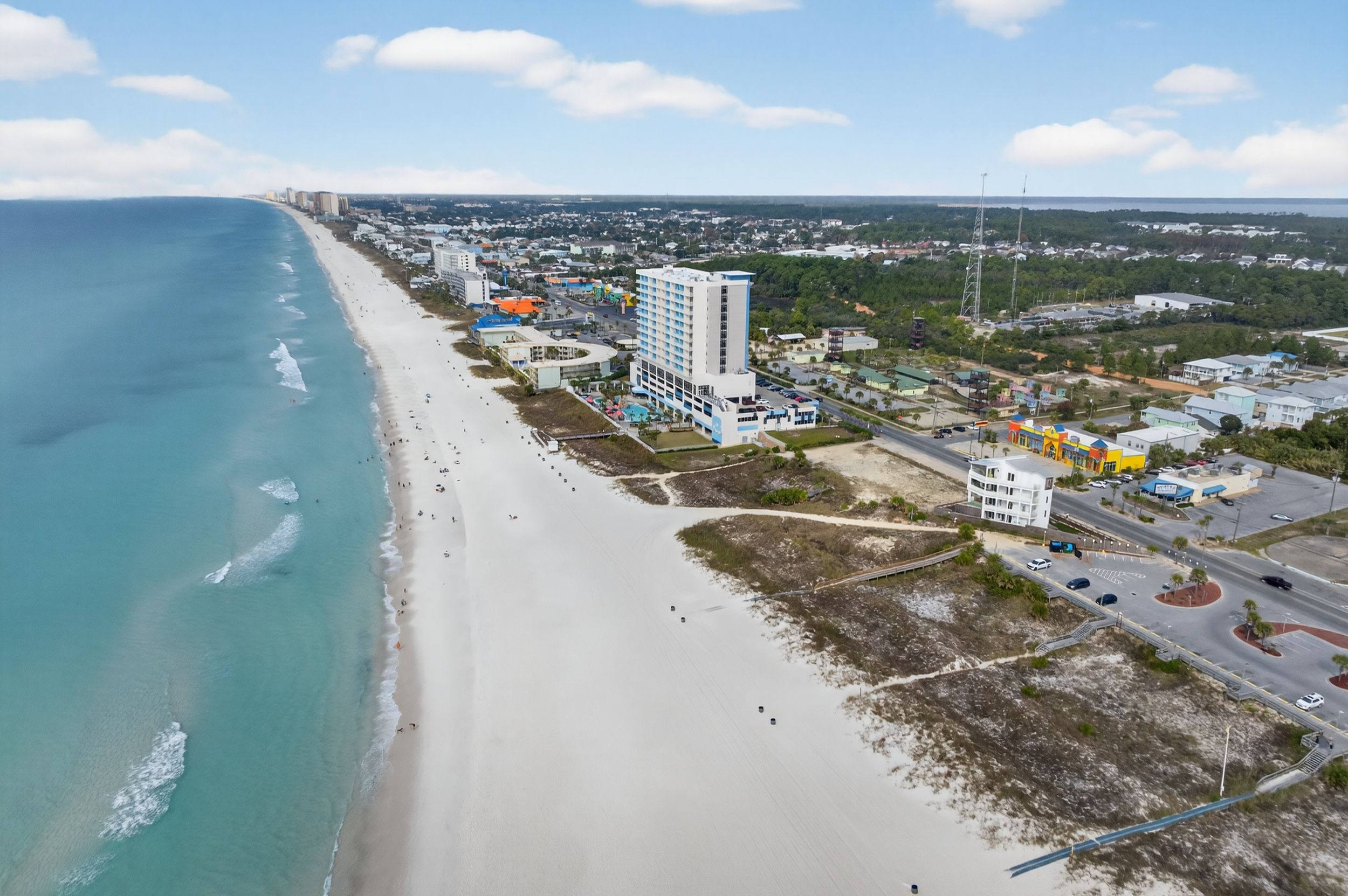 Aerial view of the property