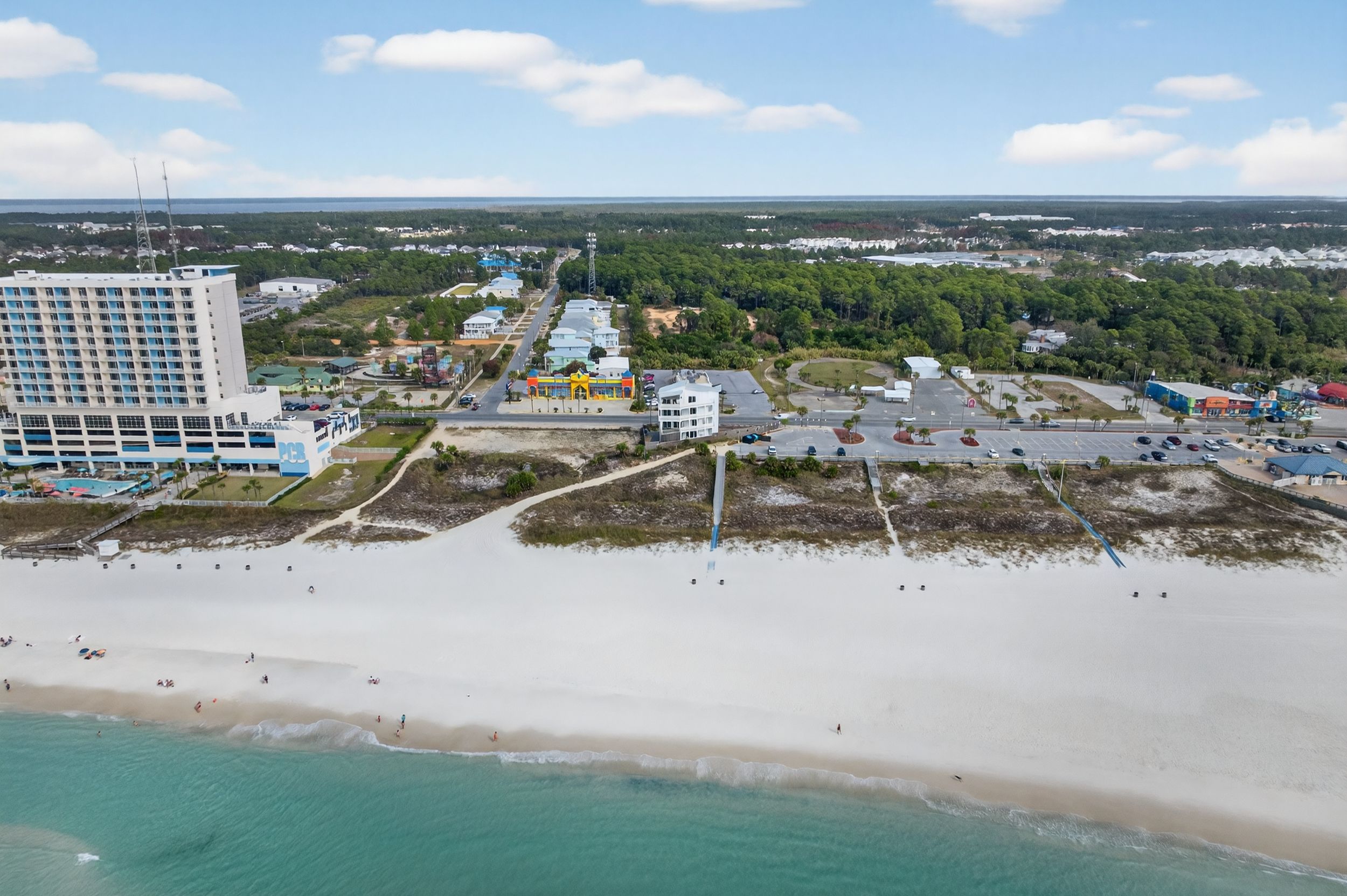 Aerial view of the property