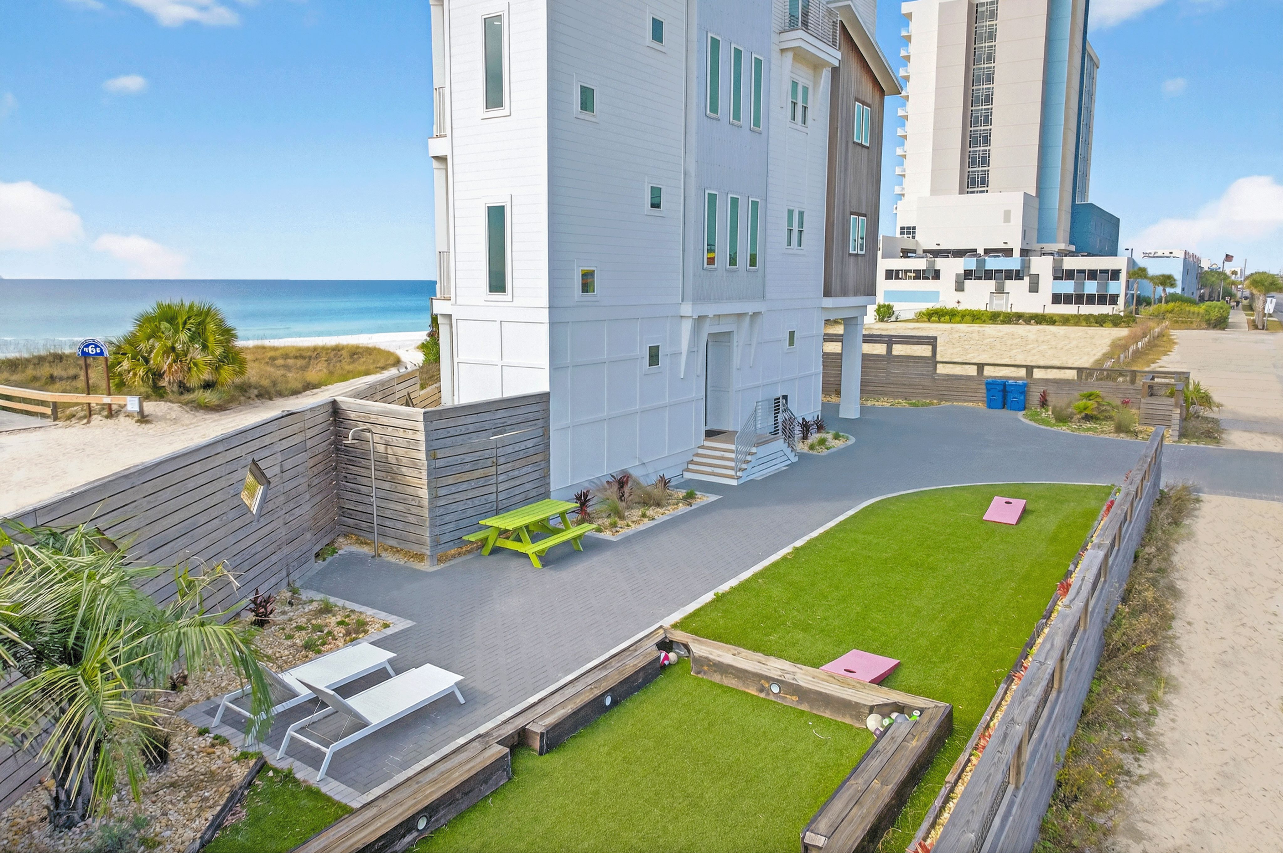 Aerial view of the property