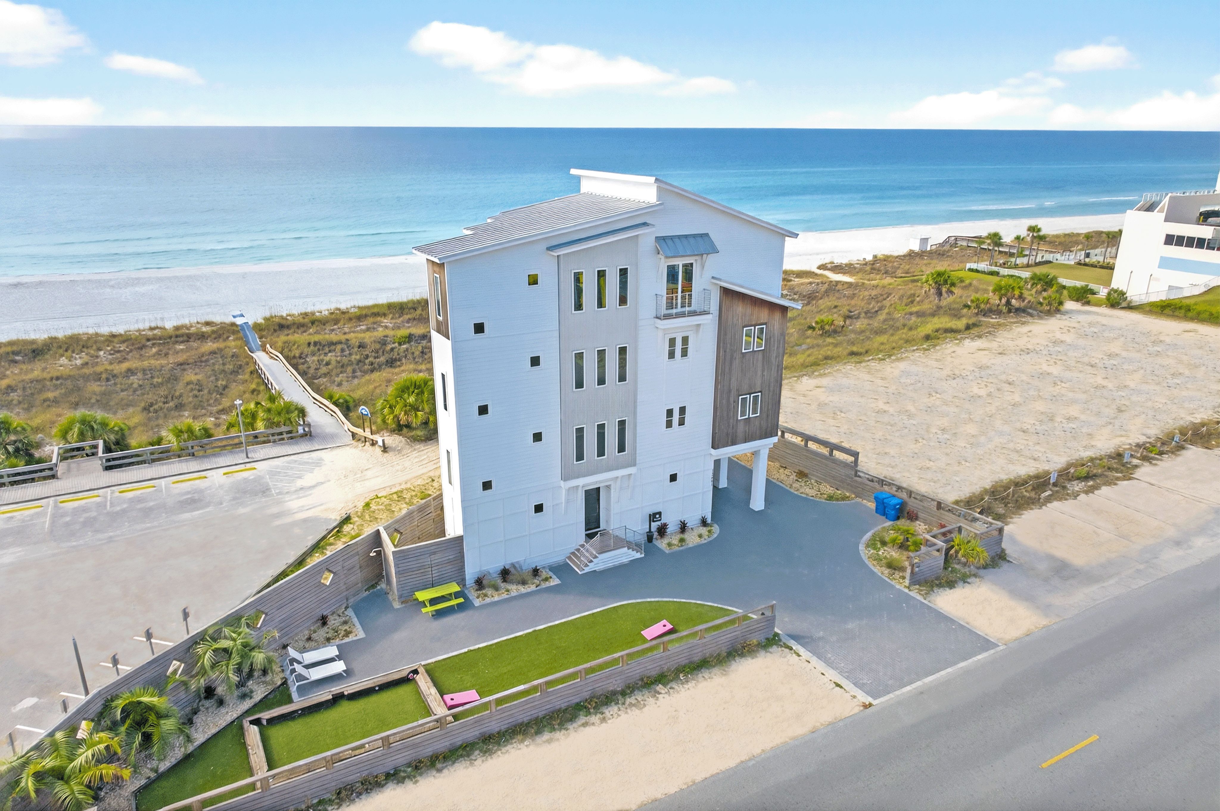 Aerial view of the property