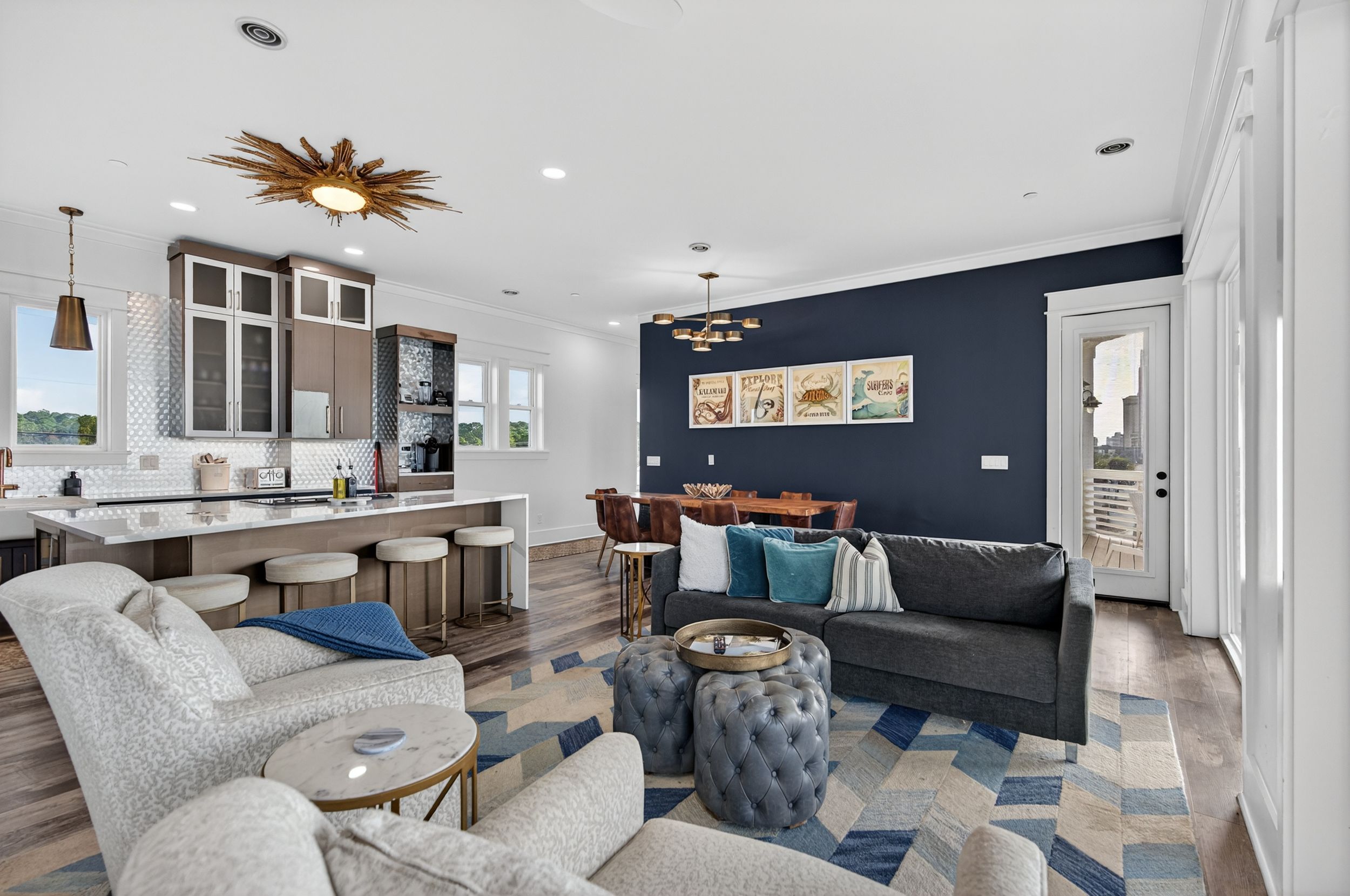 2nd Floor - Living area with ocean views