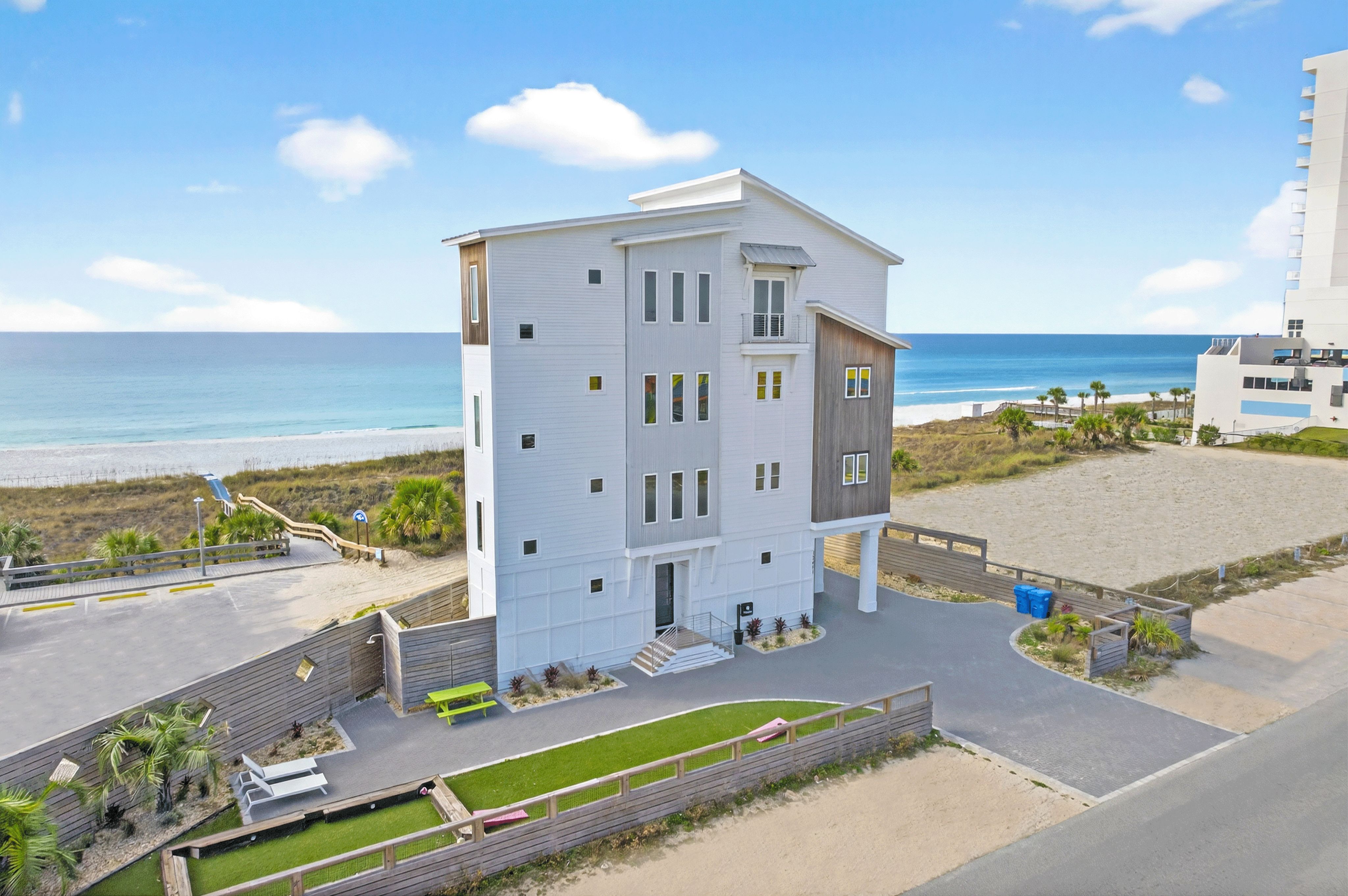 Aerial view of the property