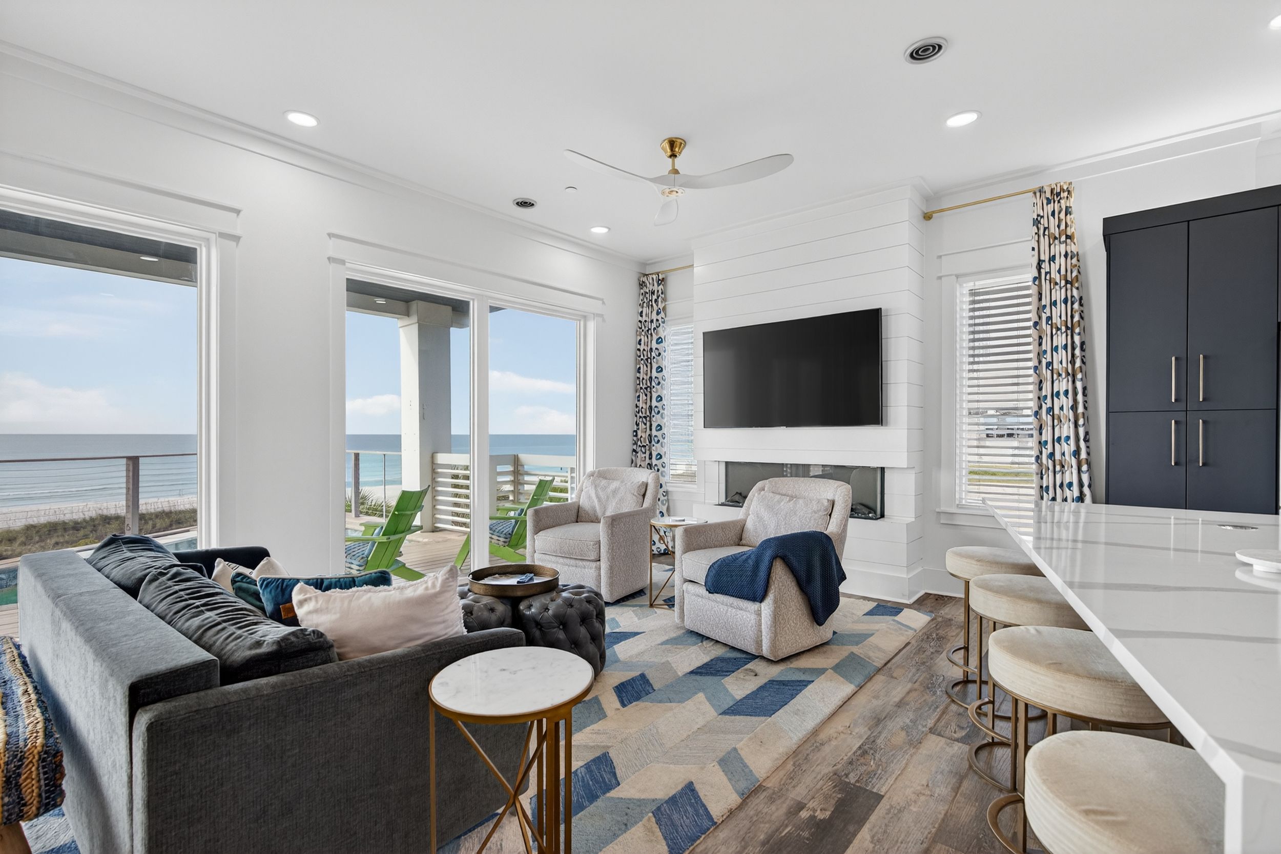 2nd Floor - Living area with ocean views