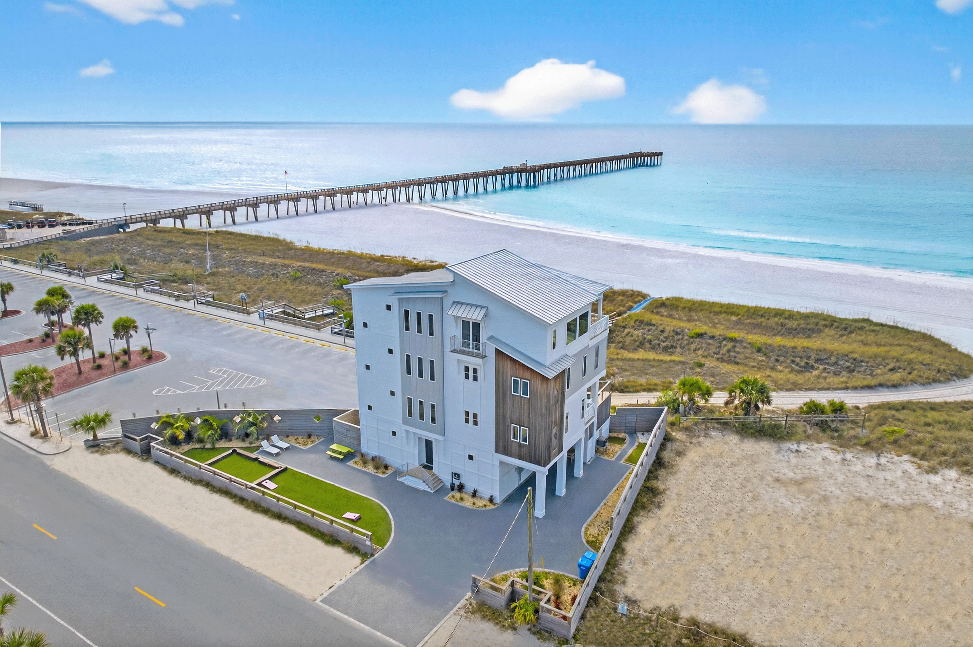 Aerial view of the property