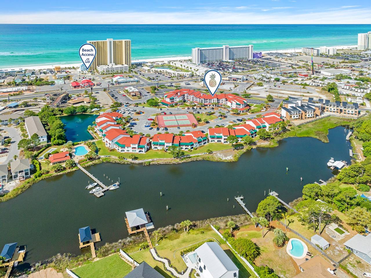 Close proximity from the complex to beach access. Close proximity from the complex to beach access.