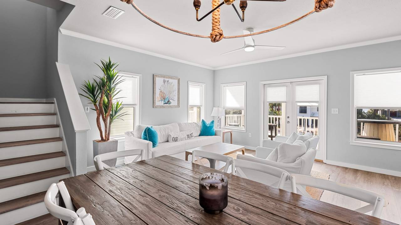 Salty Seabreeze 2nd Floor - Dining into living area Salty Seabreeze 2nd Floor - Dining into living area