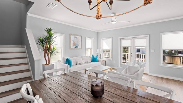 Salty Seabreeze 2nd Floor - Dining into living area Salty Seabreeze 2nd Floor - Dining into living area