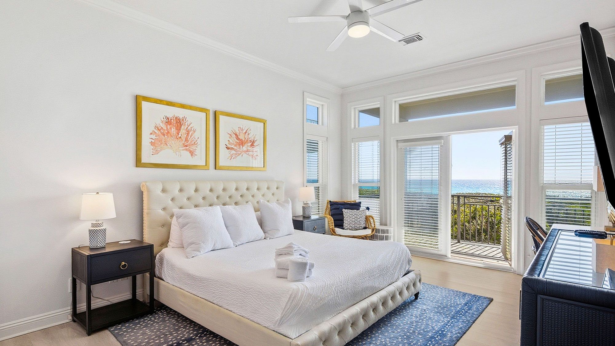 Camelot - Master King Suite with balcony access and Gulf views