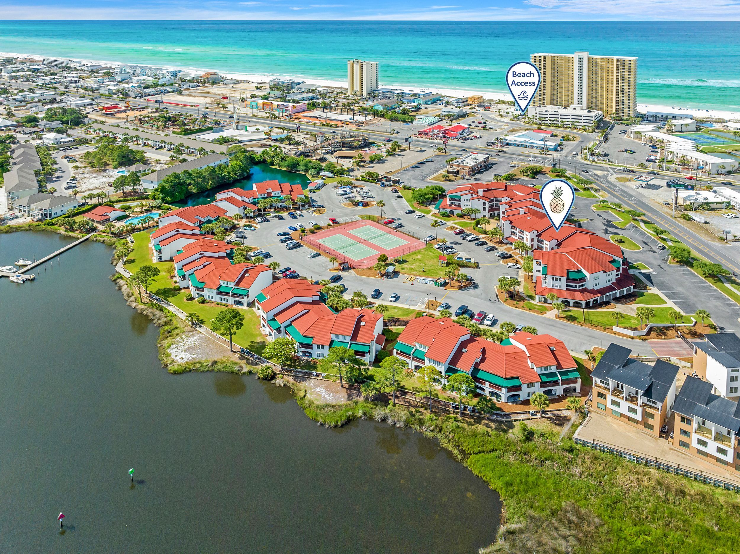 Close proximity from the complex to beach access.