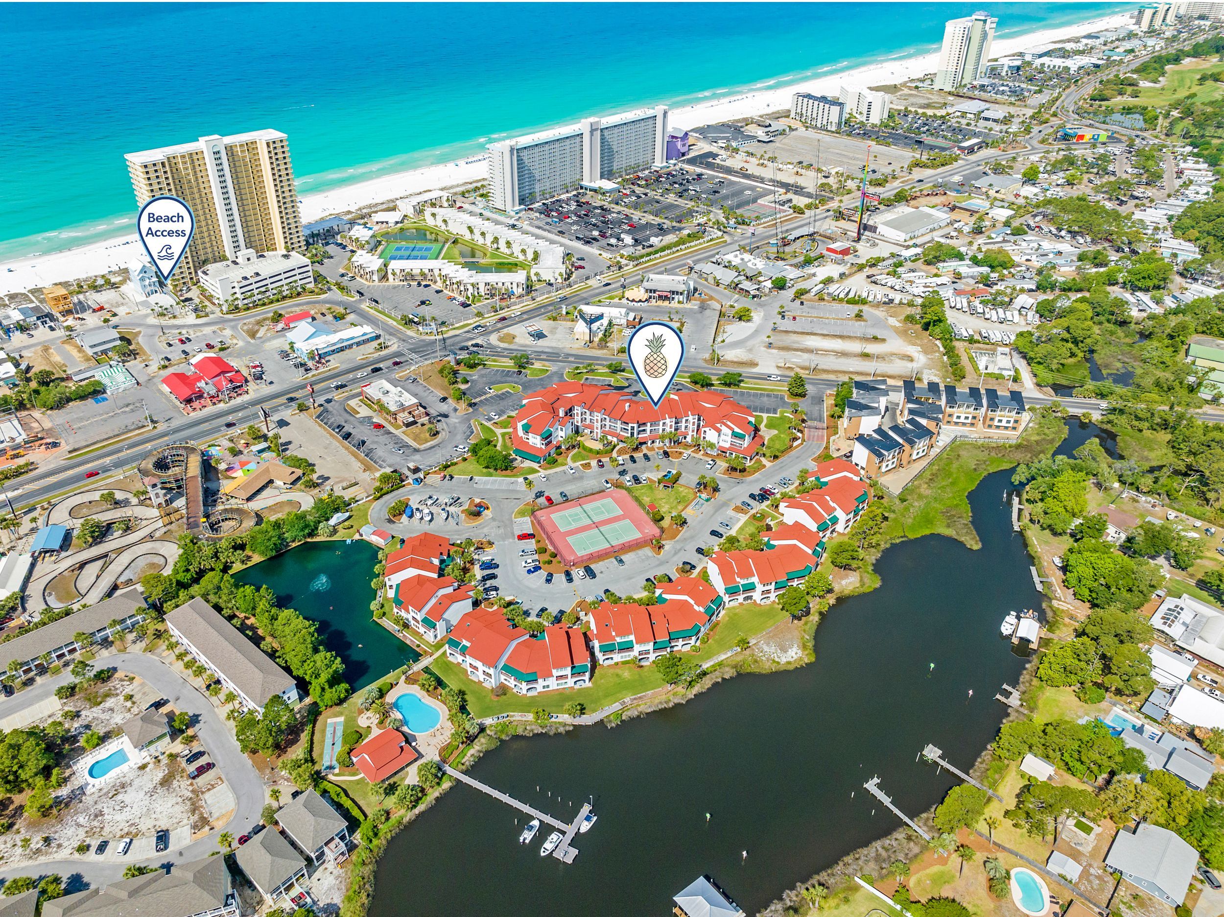 Close proximity from the complex to beach access.