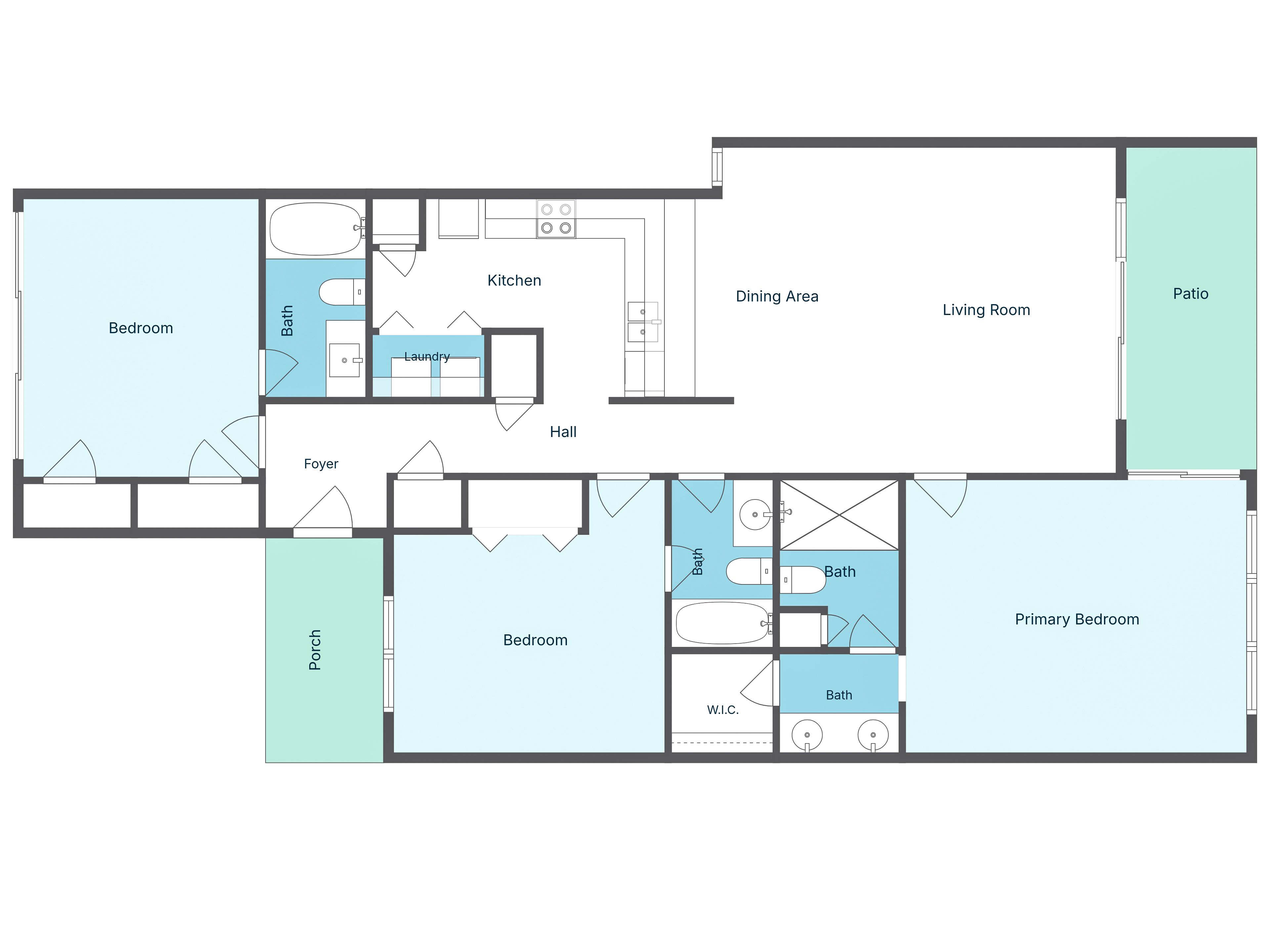 Edgewater Golf Villa 2801 - Floor Plan
