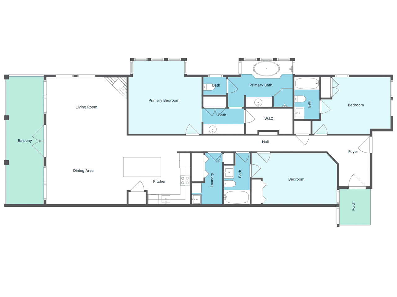 Seaview Villas B402 – Floor Plan Seaview Villas B402 – Floor Plan